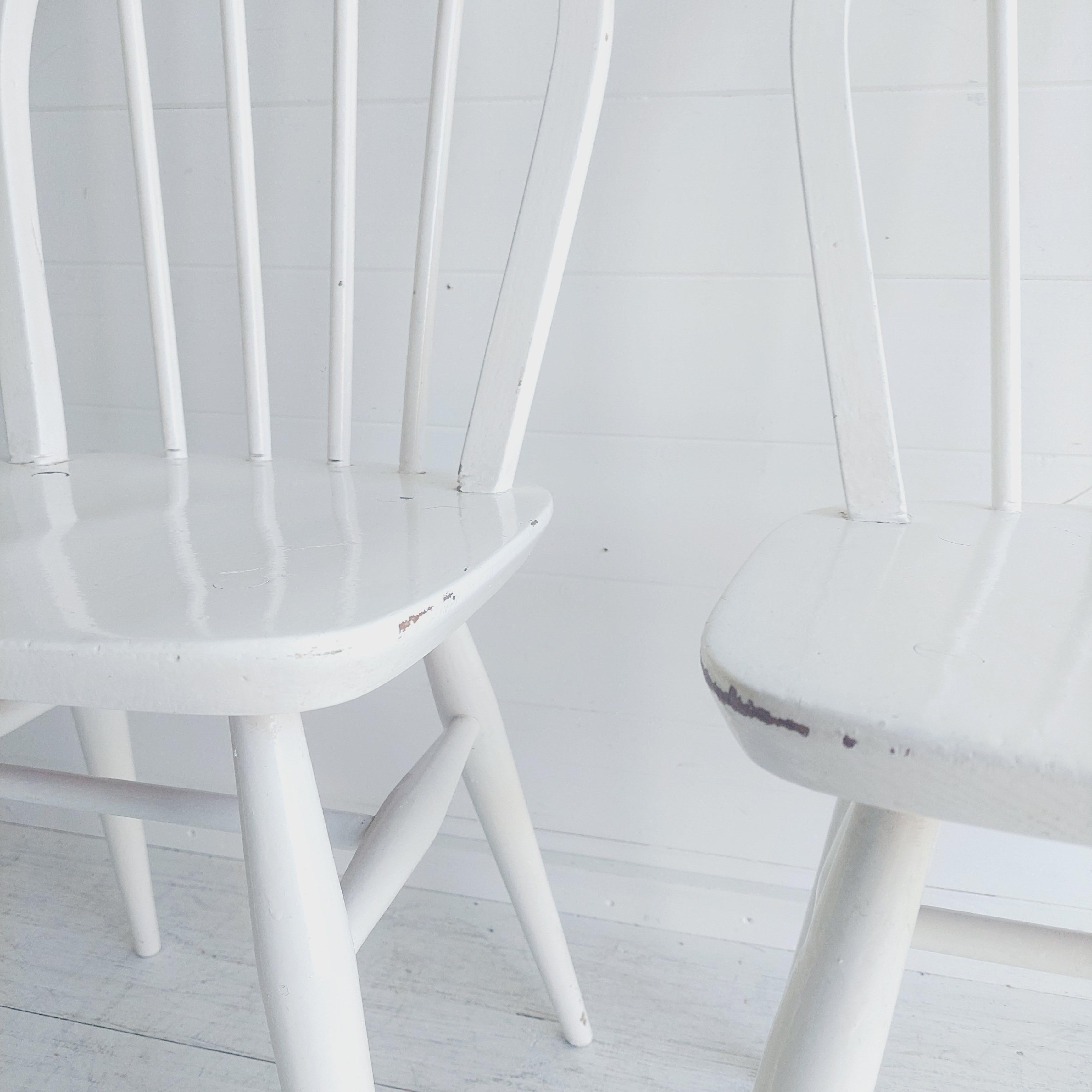 Mid Century Vintage Ercol Hoop Backed Dining Chairs Model 400, 1960's Set Of 2 For Sale 2