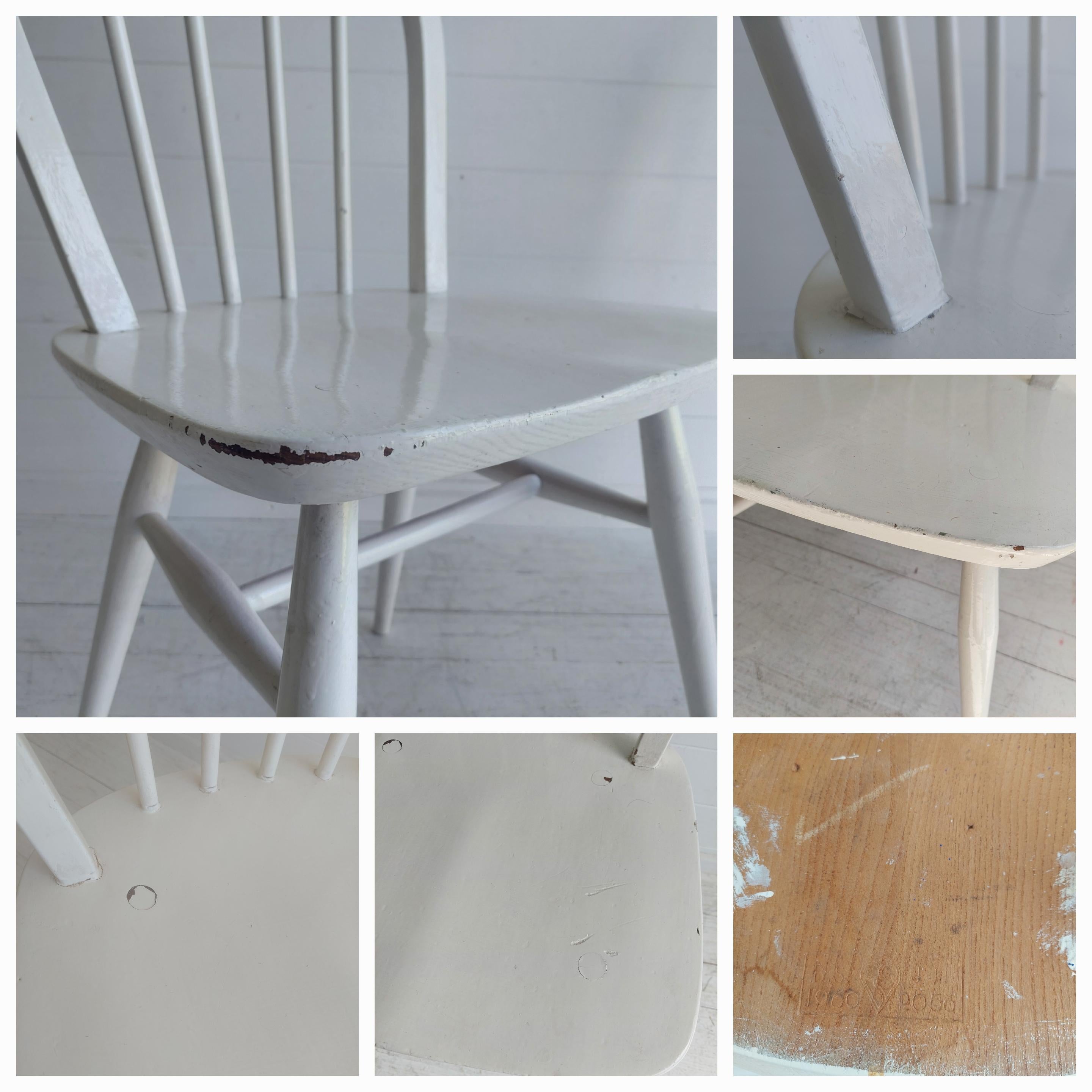 Mid Century Vintage Ercol Hoop Backed Dining Chairs Model 400, 1960's Set Of 2 For Sale 8