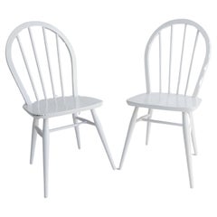 Mid Century Vintage Ercol Hoop Backed Dining Chairs Model 400, 1960's Set Of 2