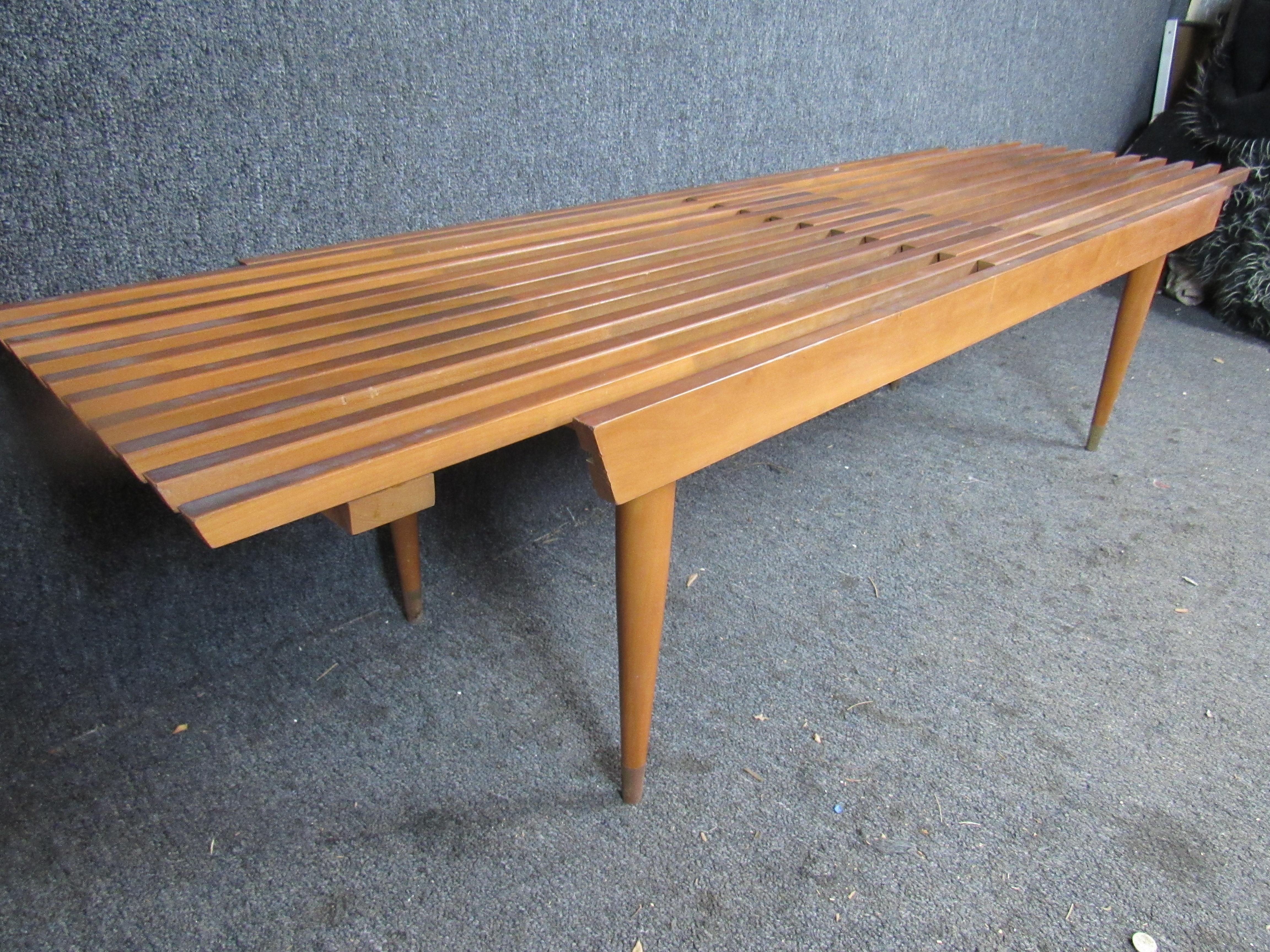 expandable slat bench
