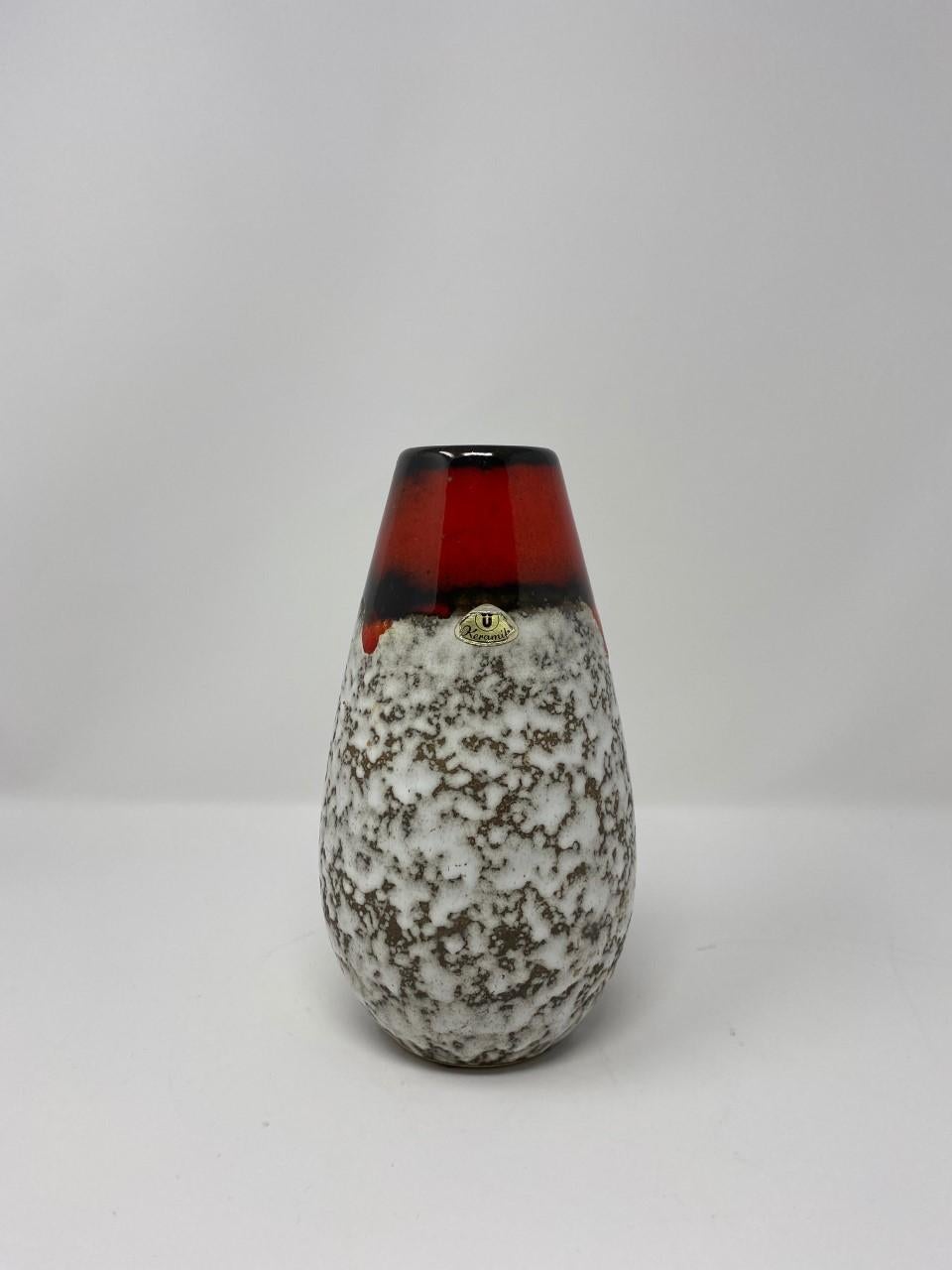 Midcentury Vintage Fat Lava Vase by Scheurich Keramik 5