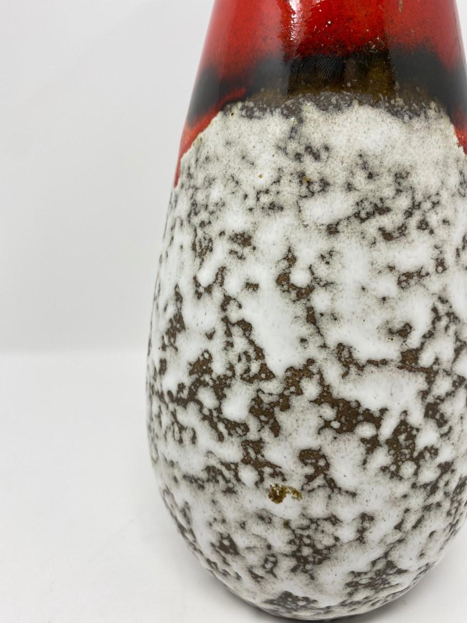 Midcentury Vintage Fat Lava Vase by Scheurich Keramik 8