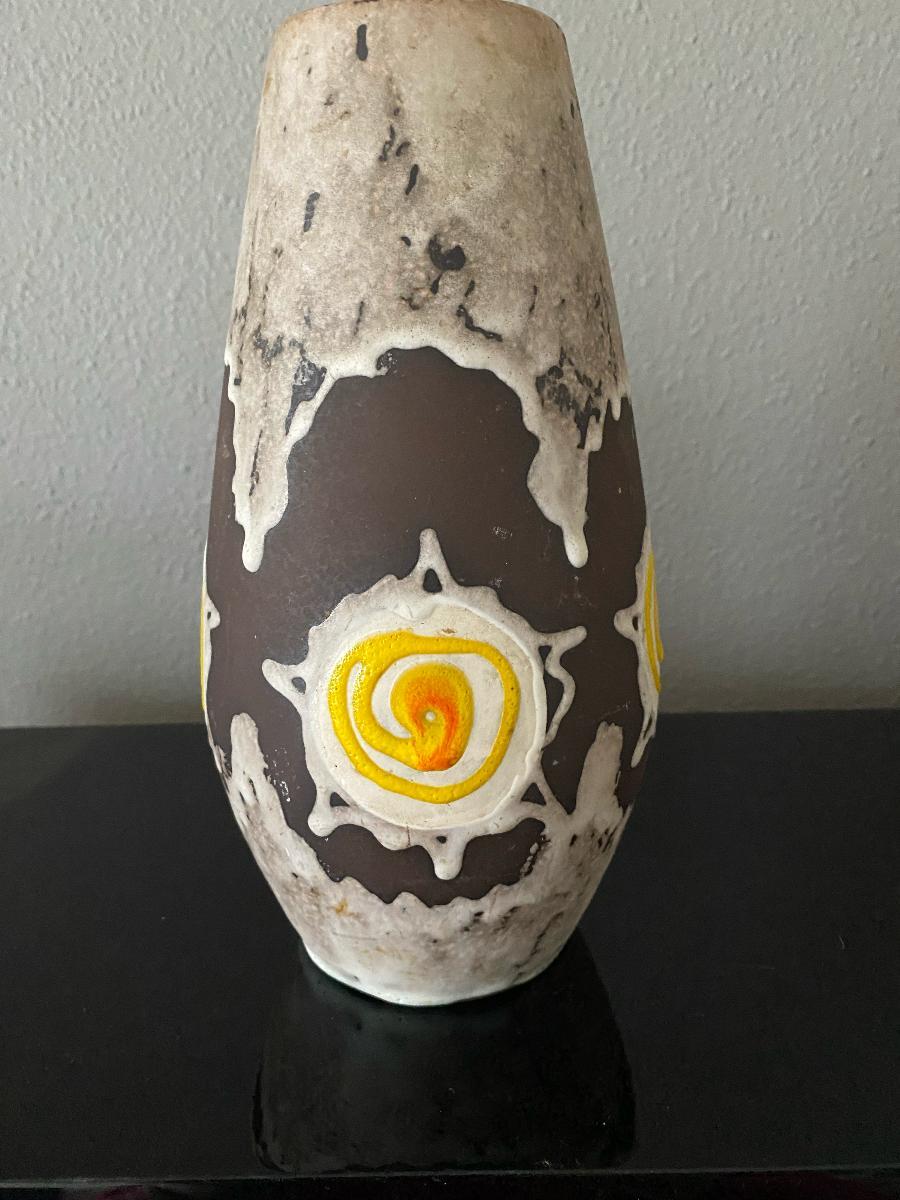 German Mid-Century Vintage Fat Lava Vase by Scheurich Keramik For Sale