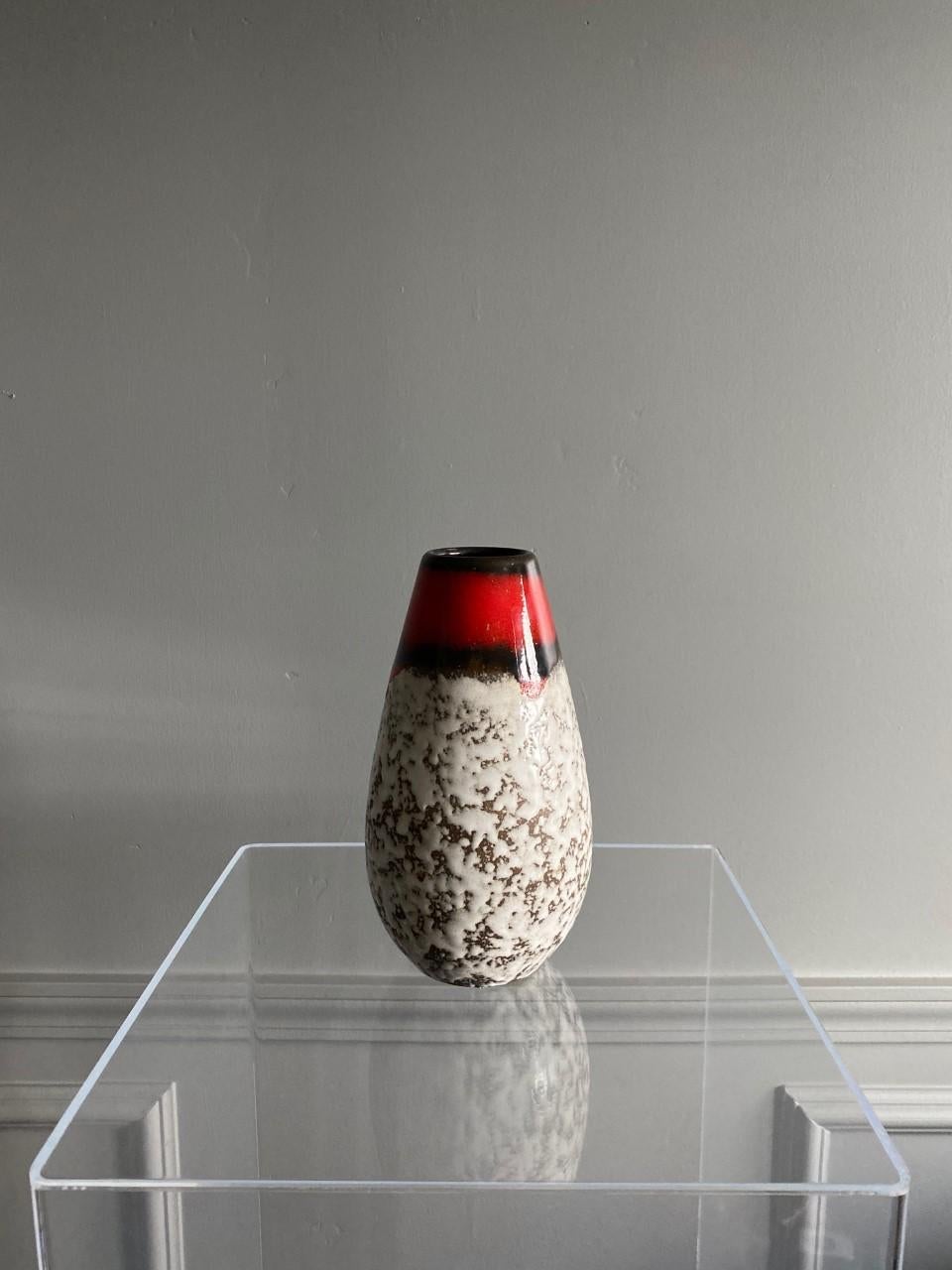 Midcentury Vintage Fat Lava Vase by Scheurich Keramik 1