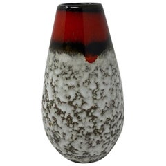 Vase en lave grasse vintage du milieu du siècle dernier par Scheurich Keramik
