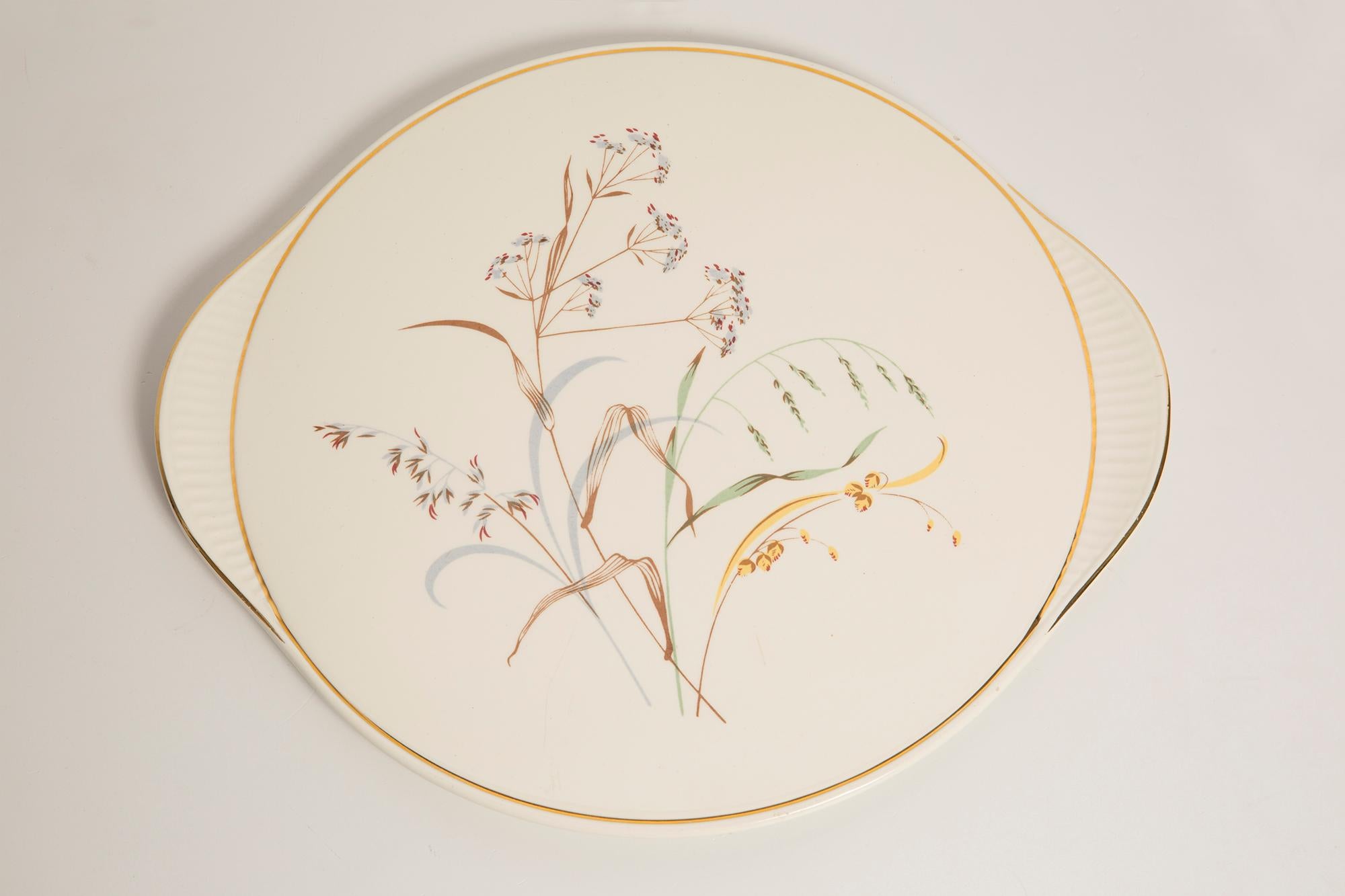 20th Century Mid Century Vintage Flowers Decorative Porcelain Plate, Germany, 1970s For Sale