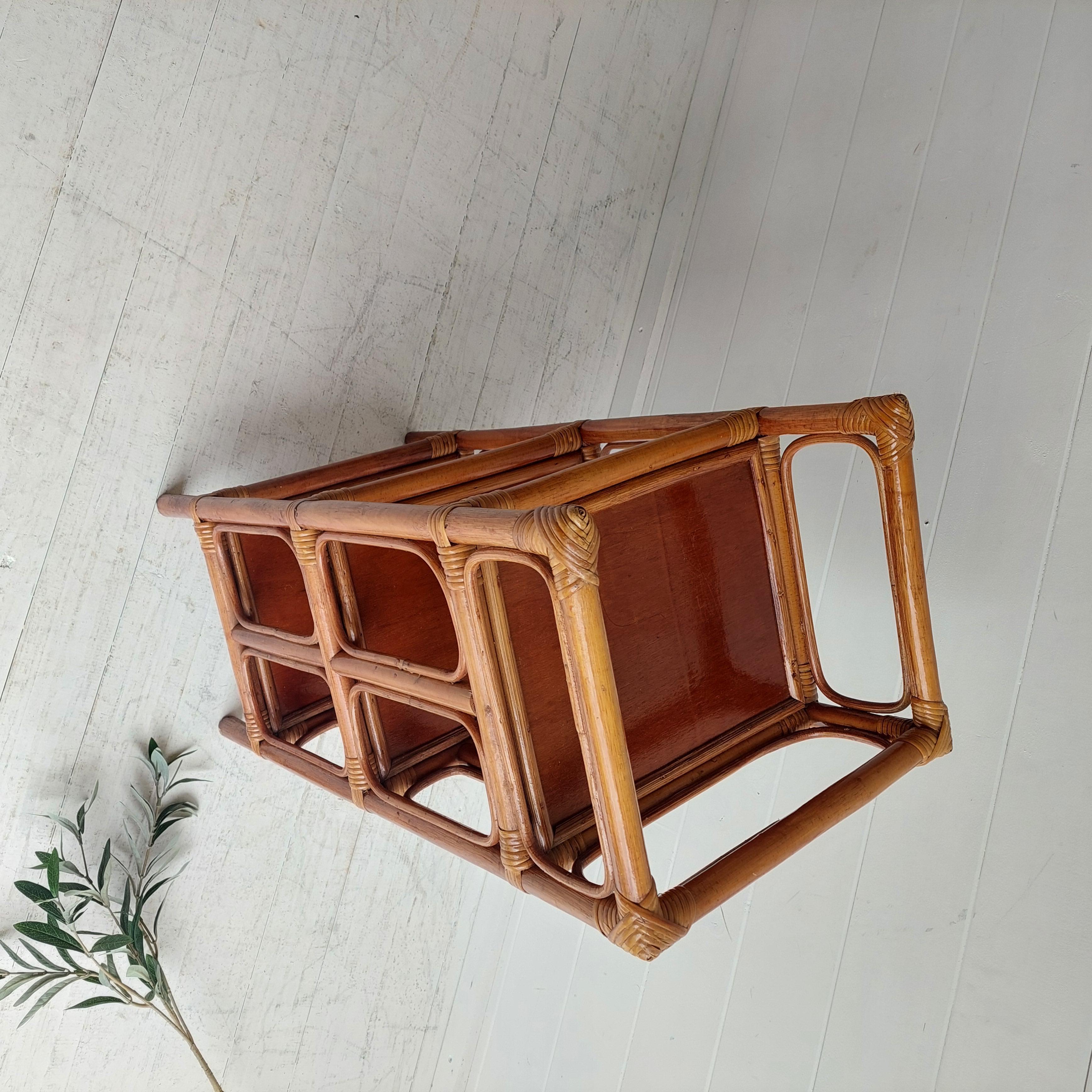 rattan shelving unit