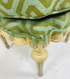 Mid century vintage French empire style ottomans /a pair