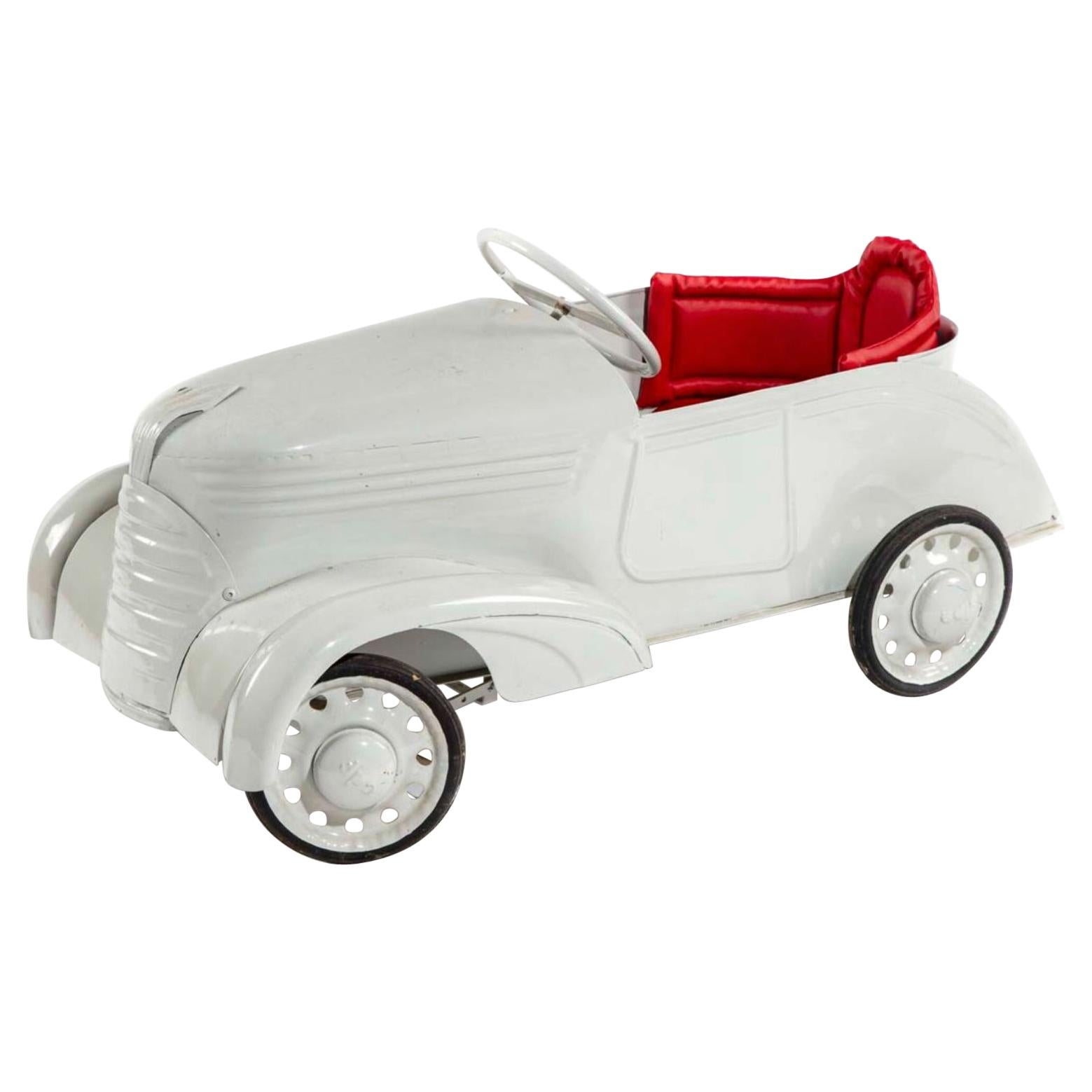 Mid-Century Vintage French White Metal Pedal Car, circa 1950s For Sale at  1stDibs | vintage pedal car, 1950's old pedal cars, pedal cars for sale