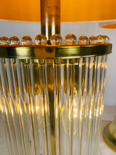 Midcentury Vintage Gaetano Sciolari for Lightolier Glass Rod Lamps/a Pair