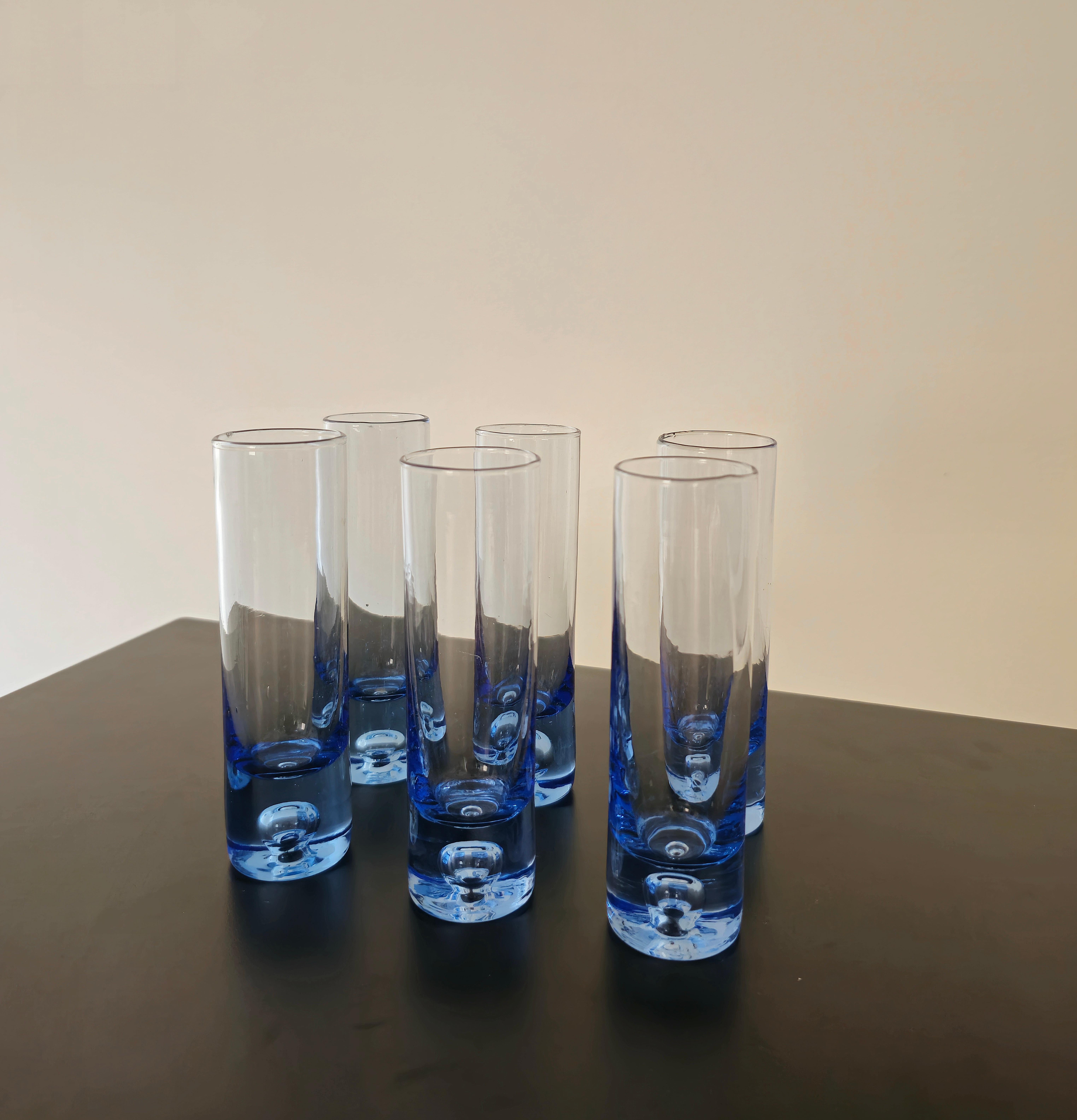 Ensemble de 6 verres à liqueur vintage du milieu du siècle dernier, design italien des années 1970 en vente 4
