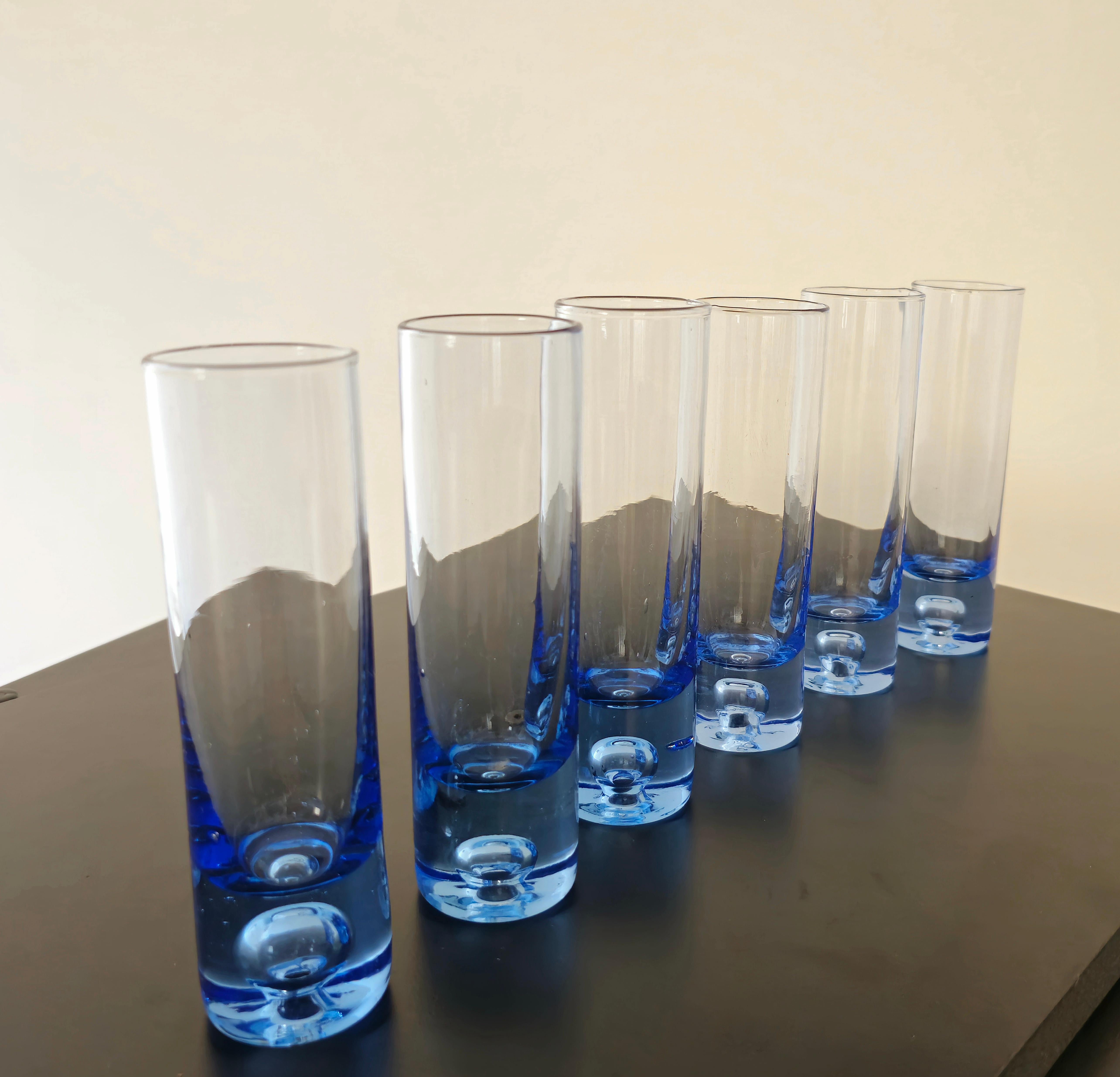 Ensemble de 6 verres à liqueur vintage du milieu du siècle dernier, design italien des années 1970 en vente 5