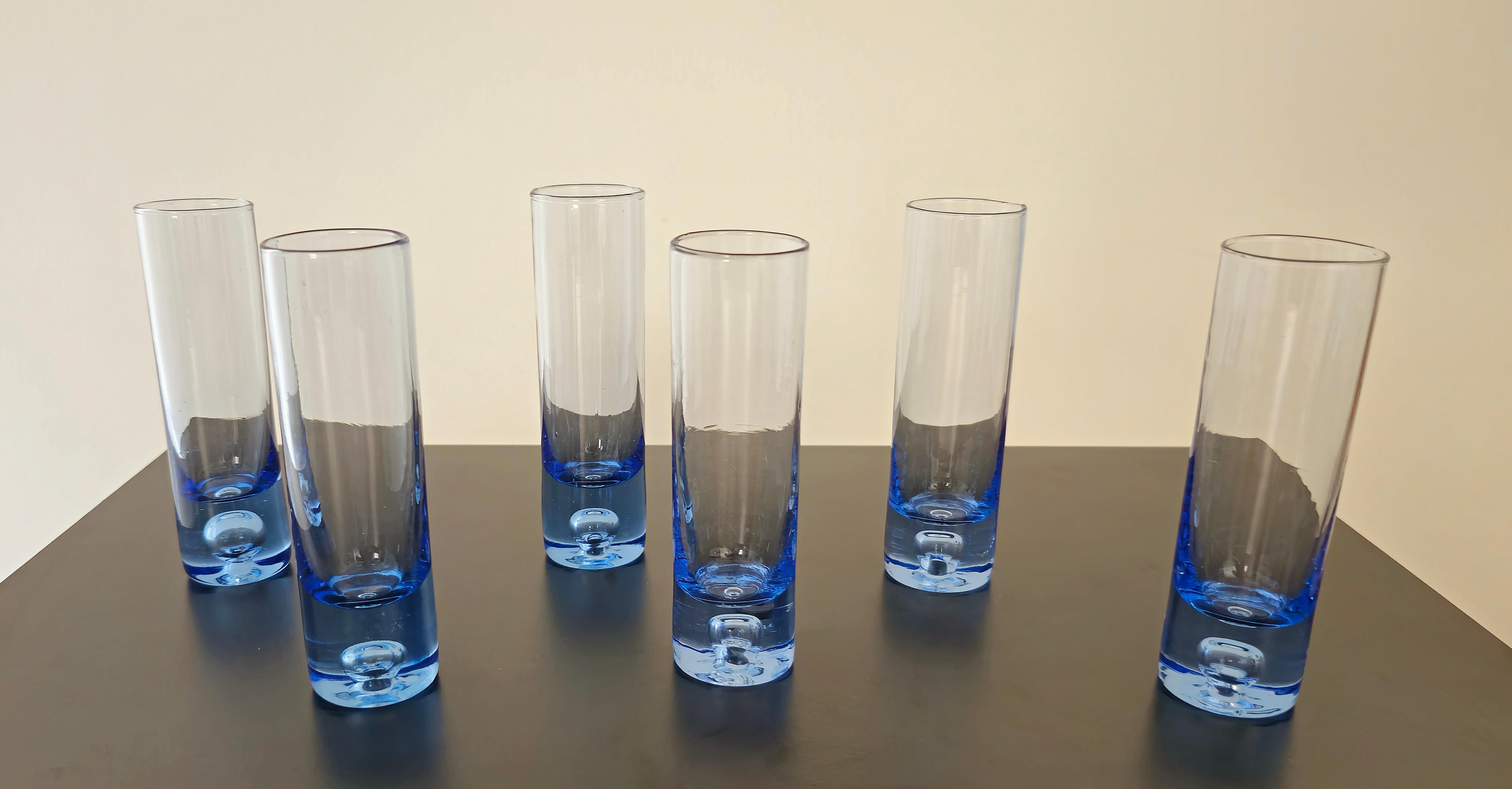20ième siècle Ensemble de 6 verres à liqueur vintage du milieu du siècle dernier, design italien des années 1970 en vente