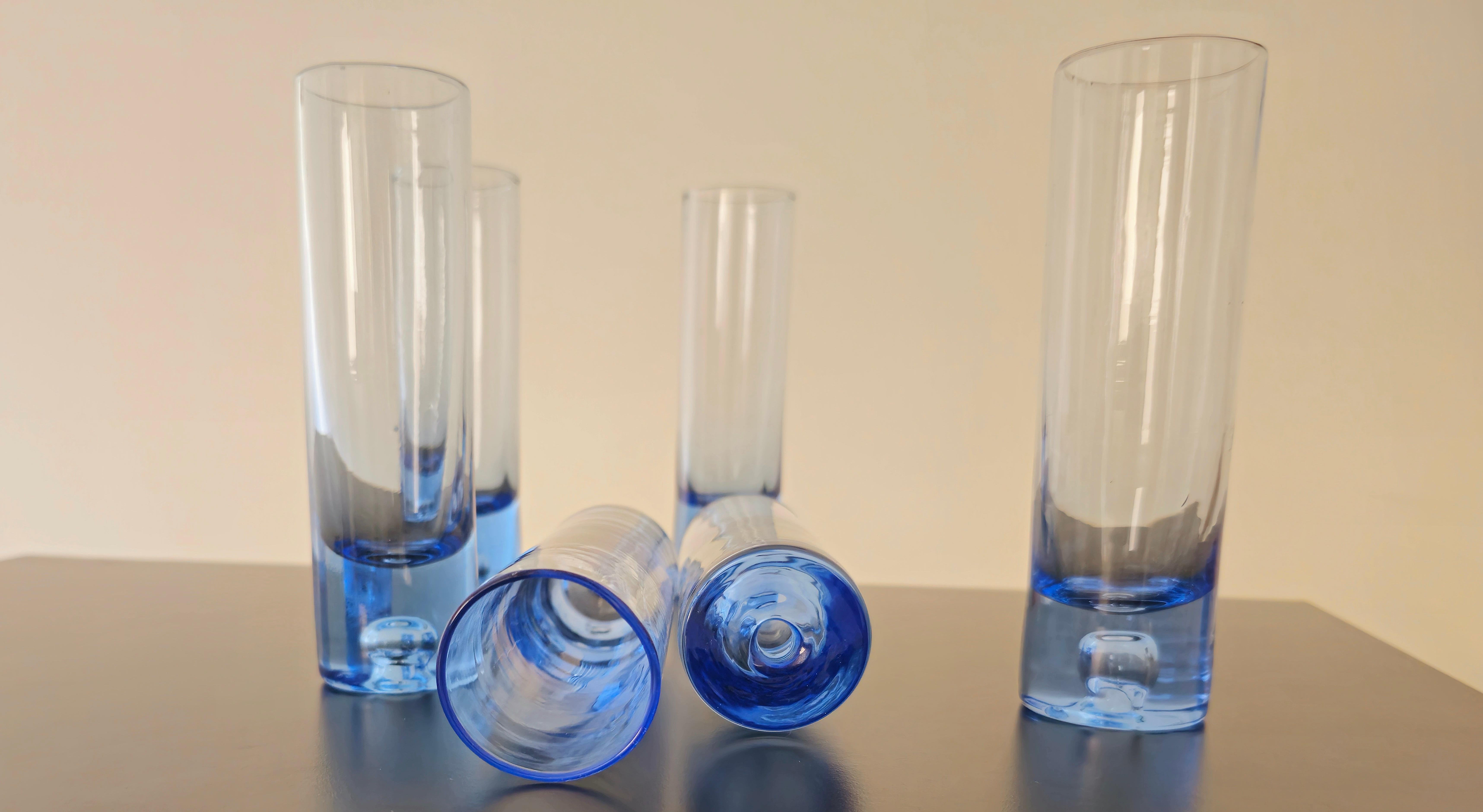 Ensemble de 6 verres à liqueur vintage du milieu du siècle dernier, design italien des années 1970 en vente 1