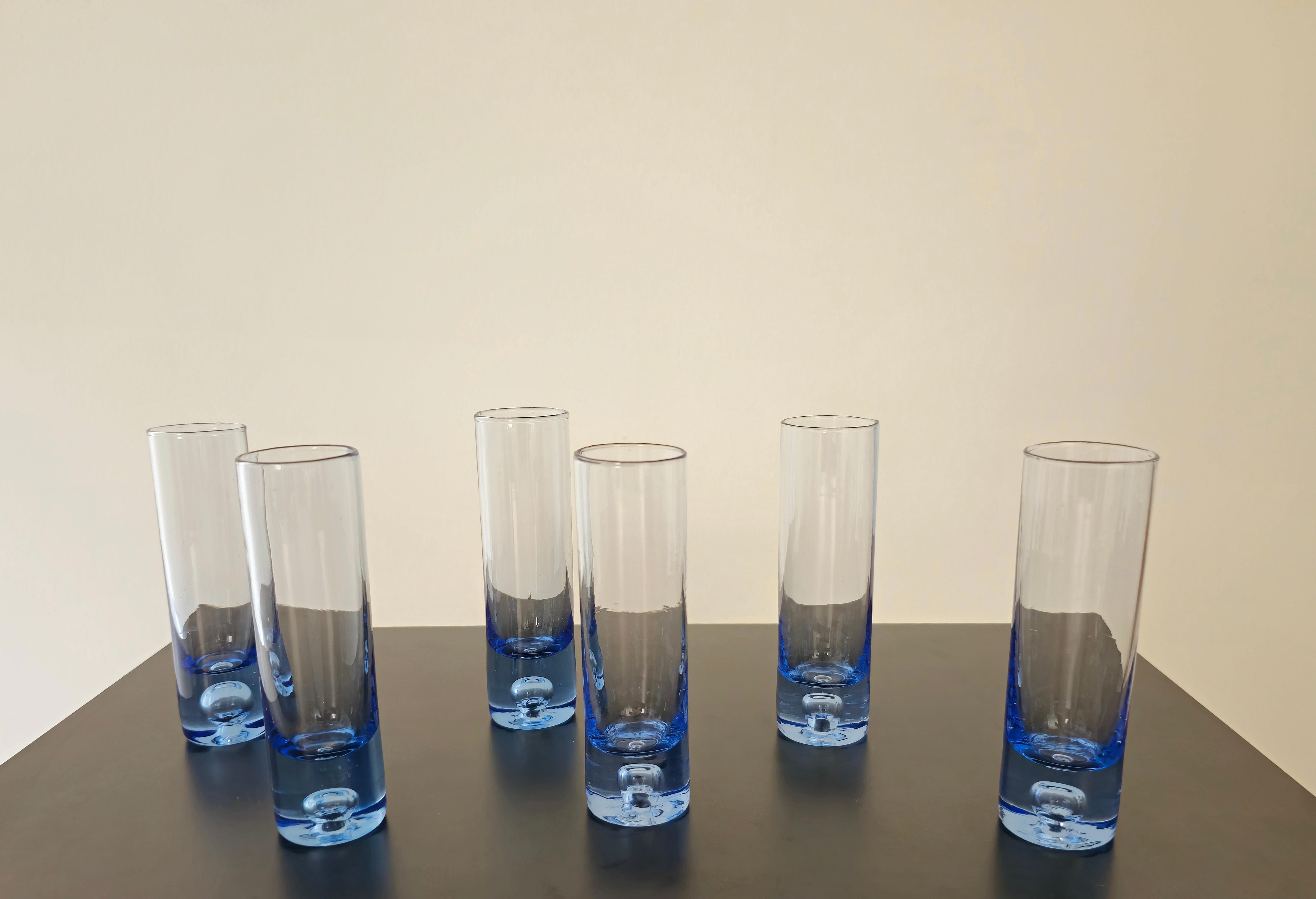 Ensemble de 6 verres à liqueur vintage du milieu du siècle dernier, design italien des années 1970 en vente 3