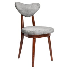 Mid Century Vintage Gray Heart Velvet Chair, Europa, 1960er Jahre