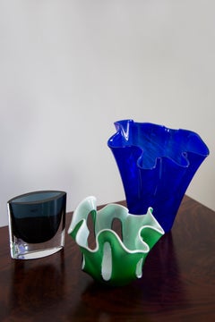 Mid Century Vintage Green Artistic Glass Vase, Europe, 1970s