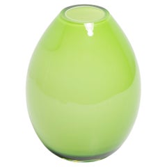Mid Century Vintage Green Decorative Glass Vase, Europe, 1960s