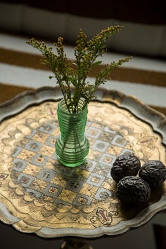 Midcentury Vintage Green Small Geometric Vase, Europe, 1960s