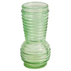 Grüne geometrische Vintage-Vase aus der Mitte des Jahrhunderts, Europa, 1960er Jahre