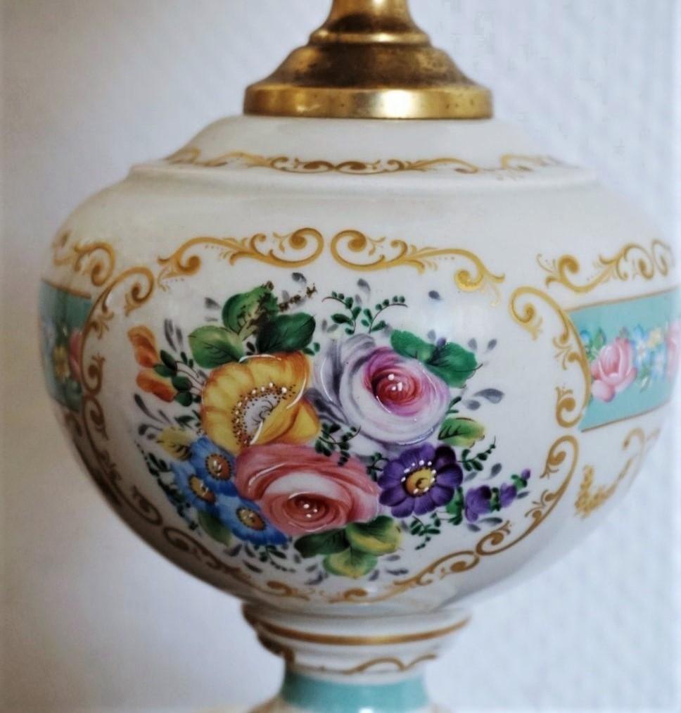 20ième siècle Lampe de table Art Déco peinte à la main par Ace Decor De Paris