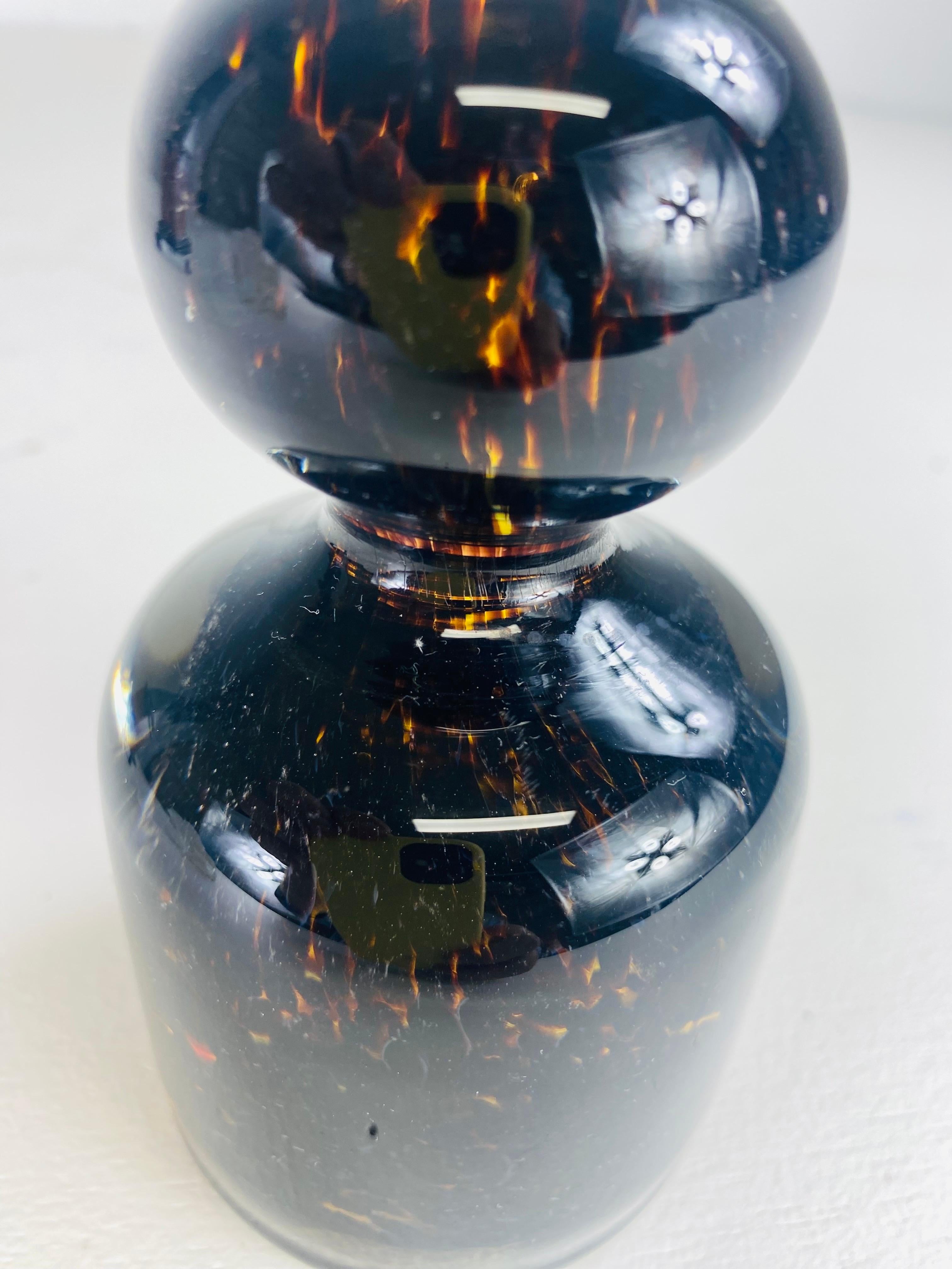 Glass Mid century vintage handblown Murano glass paperweight For Sale