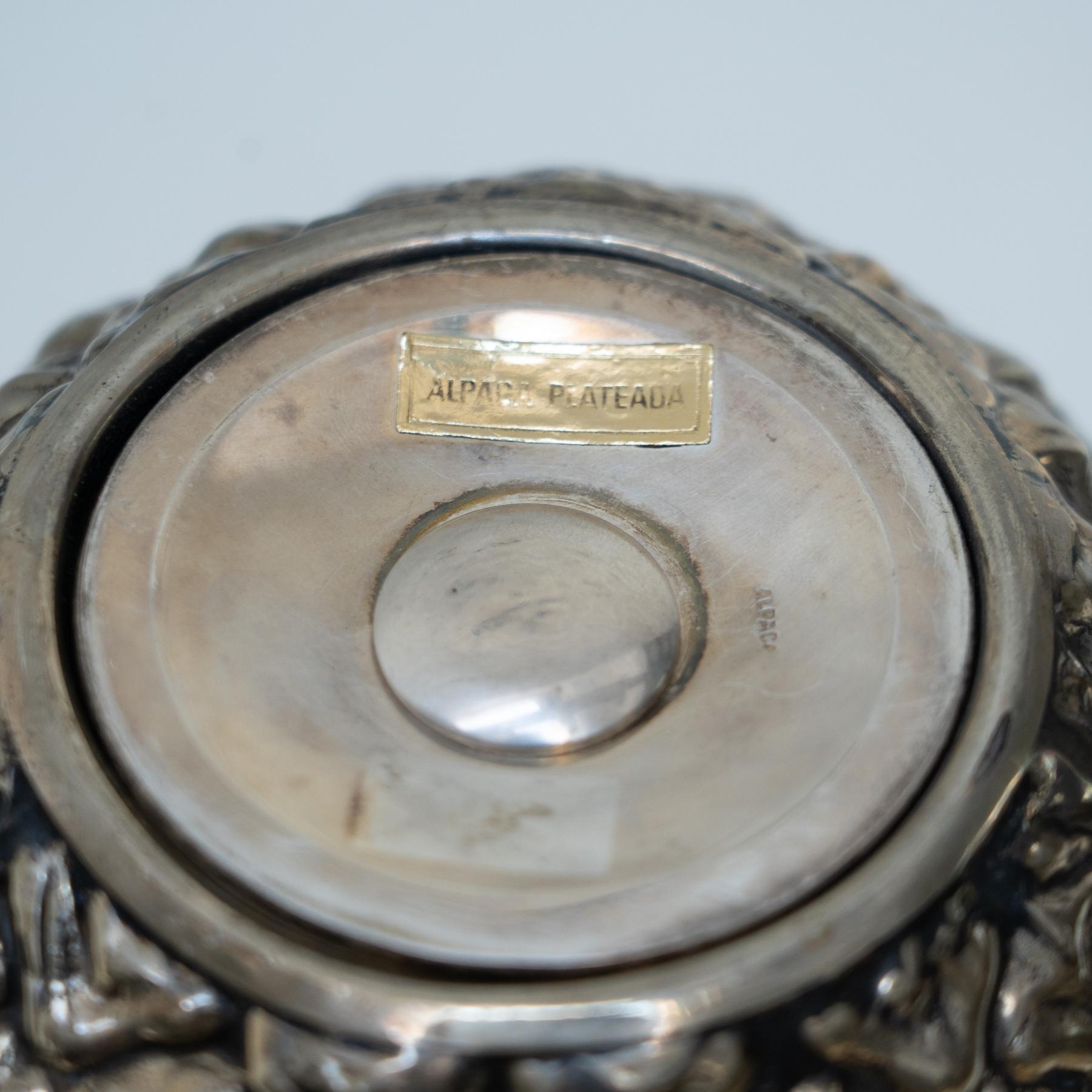 Cubitera de alpaca italiana de mediados de siglo, circa 1960 en venta 4