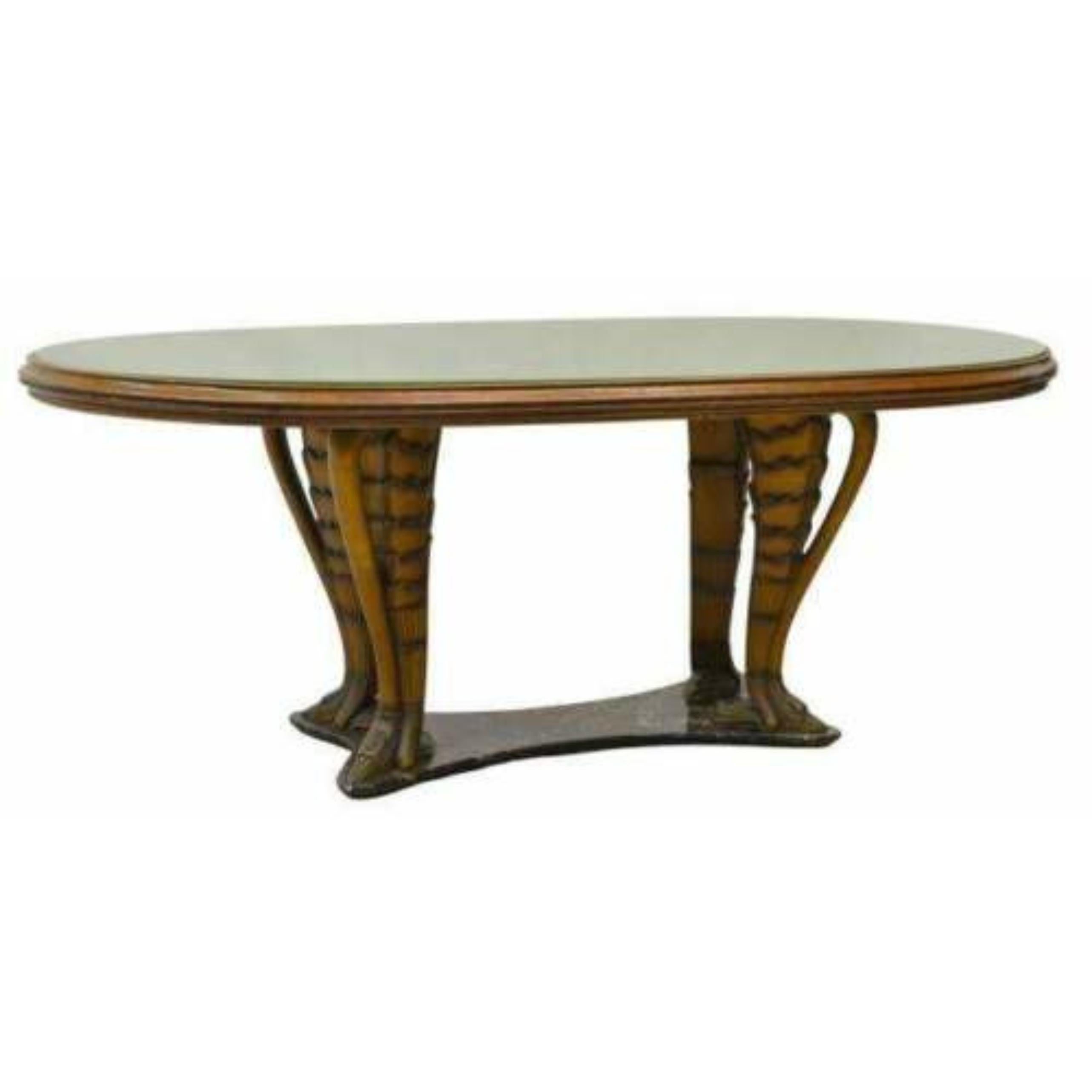 Gorgeous Table, Dining, Vintage, Italian Mid Century Modern Glass Top, Vittorio Dassi!!

This elegant dining table is a beautiful example of mid-century Italian design. The sleek lines and use of wood, glass, and marble make this piece a true work