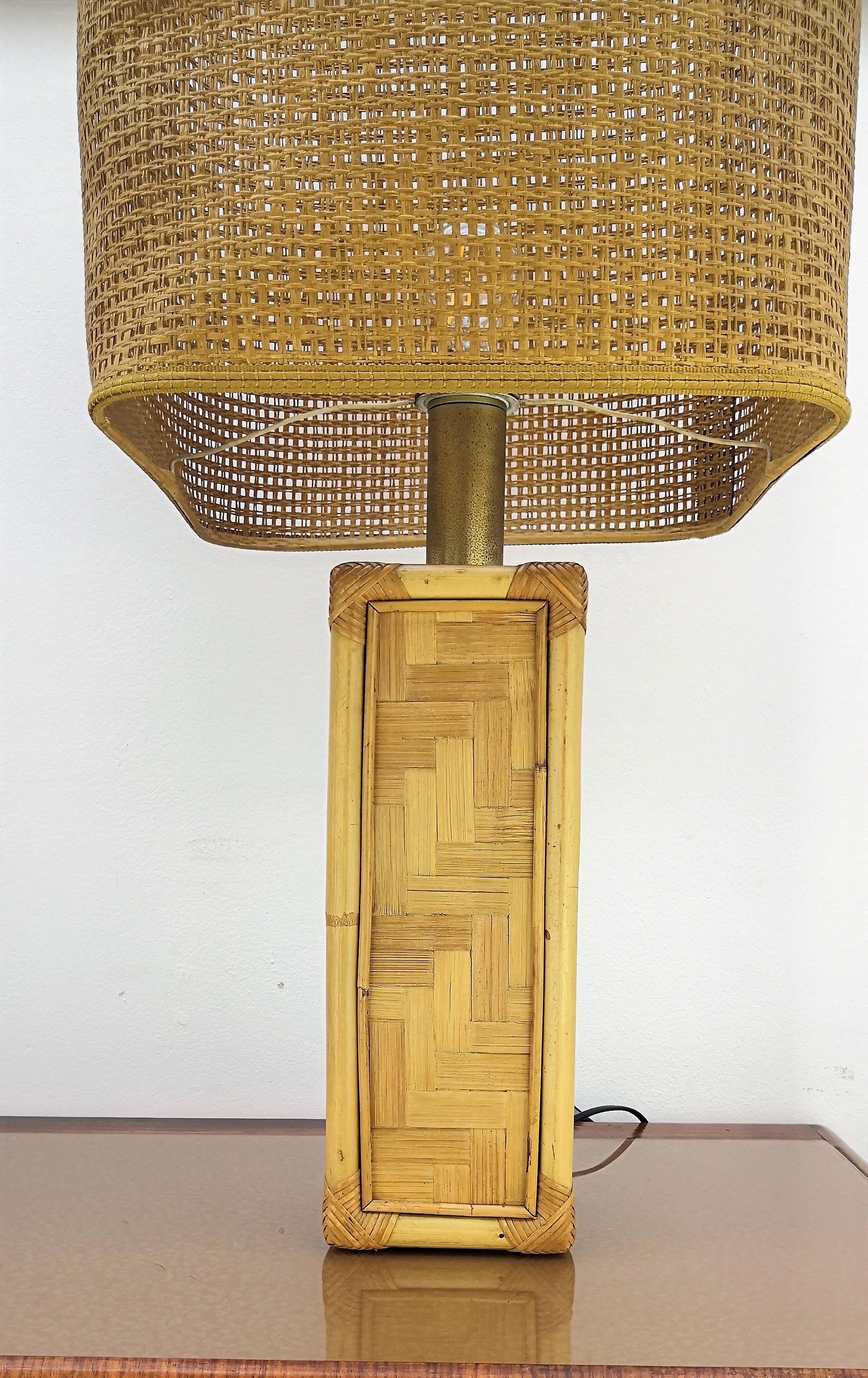 vintage bamboo lamp