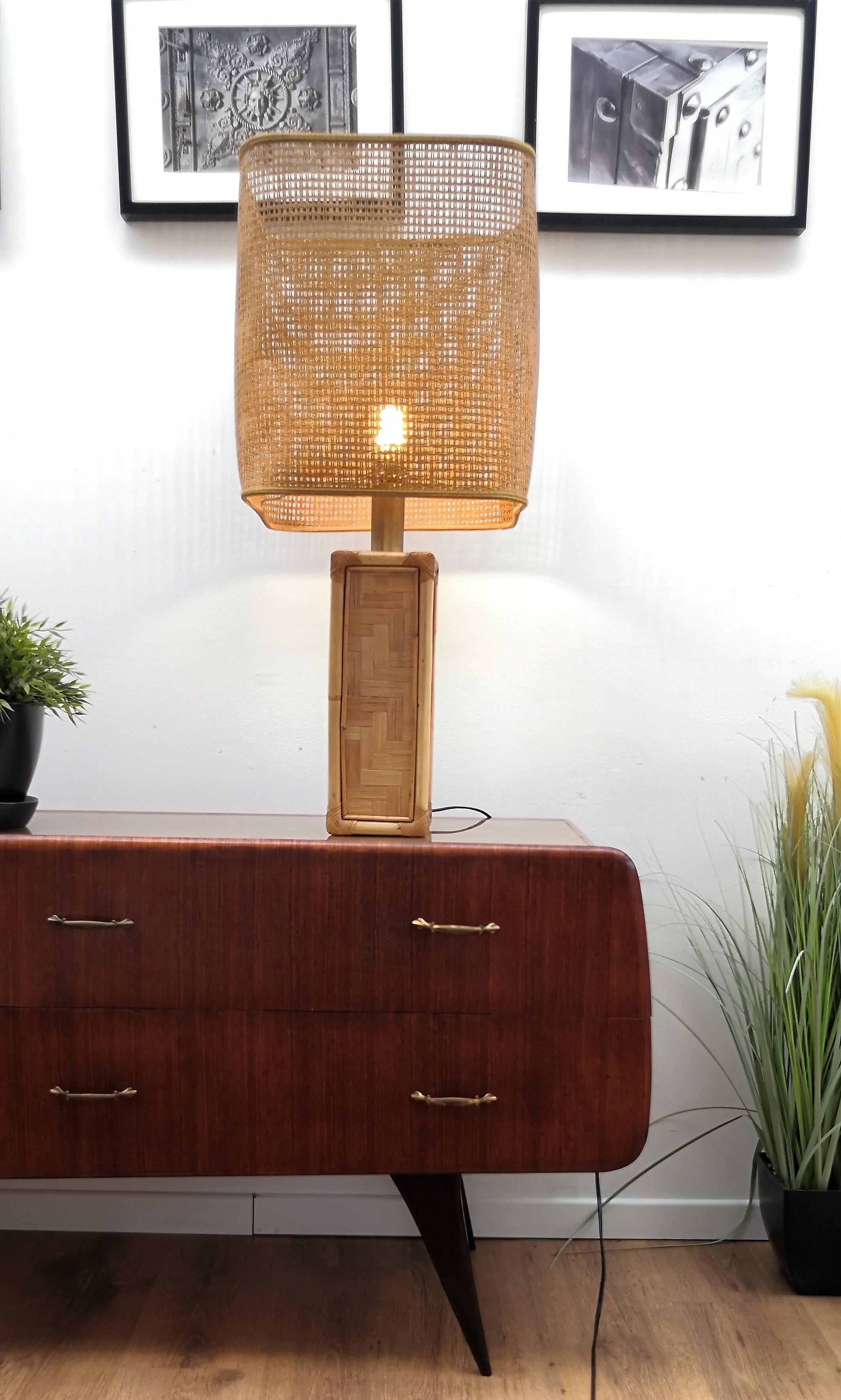 cane table lamp