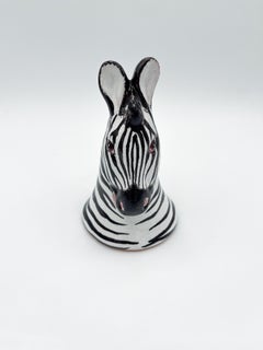 Accessorio per campana in Terracotta Zebra smaltata, anni '70, del Mid Century Vintage italiano