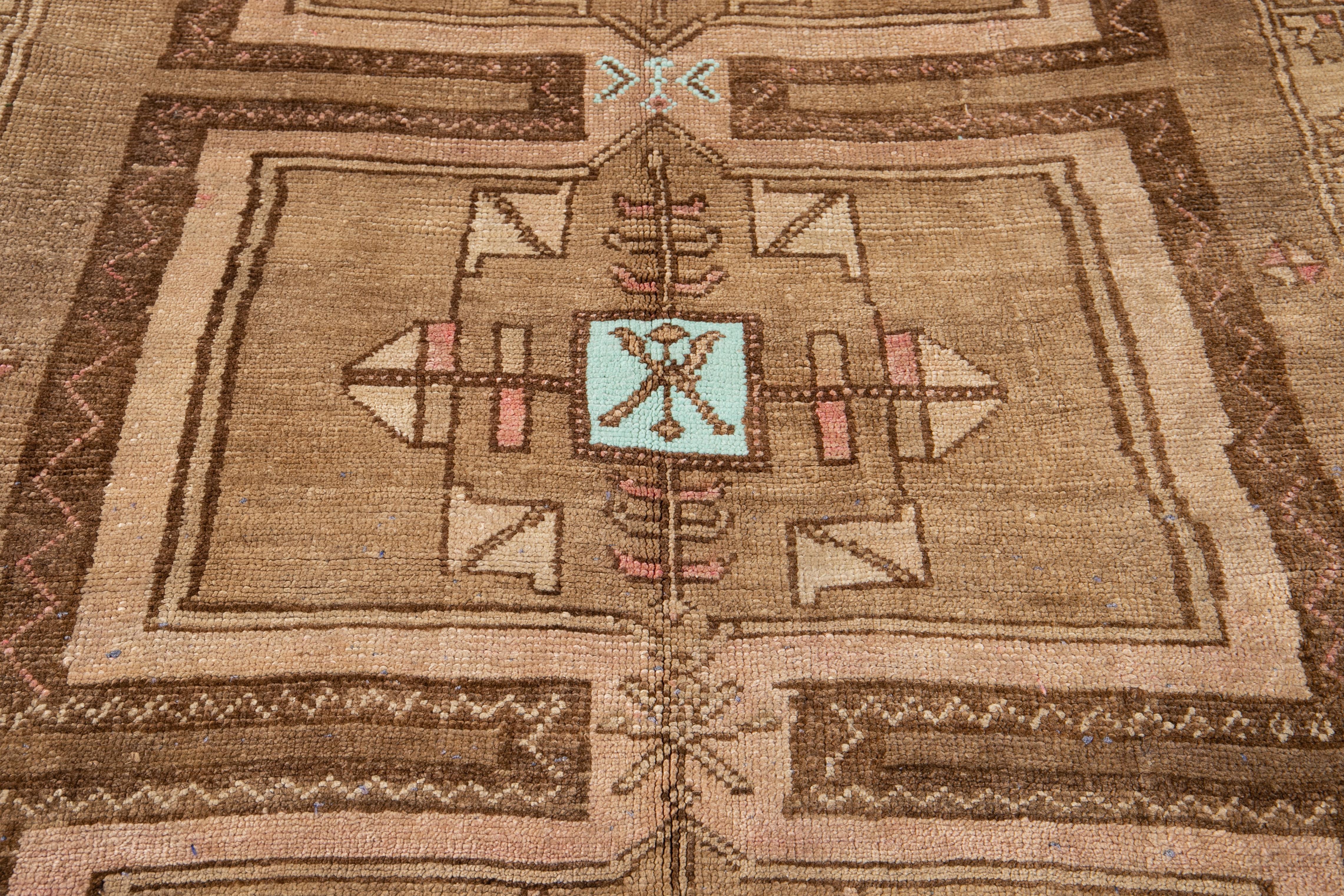 Midcentury Vintage Kars Läufer Wollteppich im Angebot 5