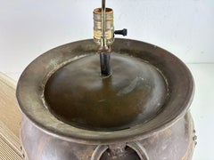 Mid-century vintage large rustic table lamp by Chapman