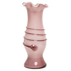 Midcentury Vintage Lavender Swivel Curly Medium Vase, Italy, 1960s