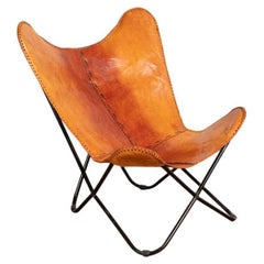Mid-Century Vintage Leather Butterfly Chair