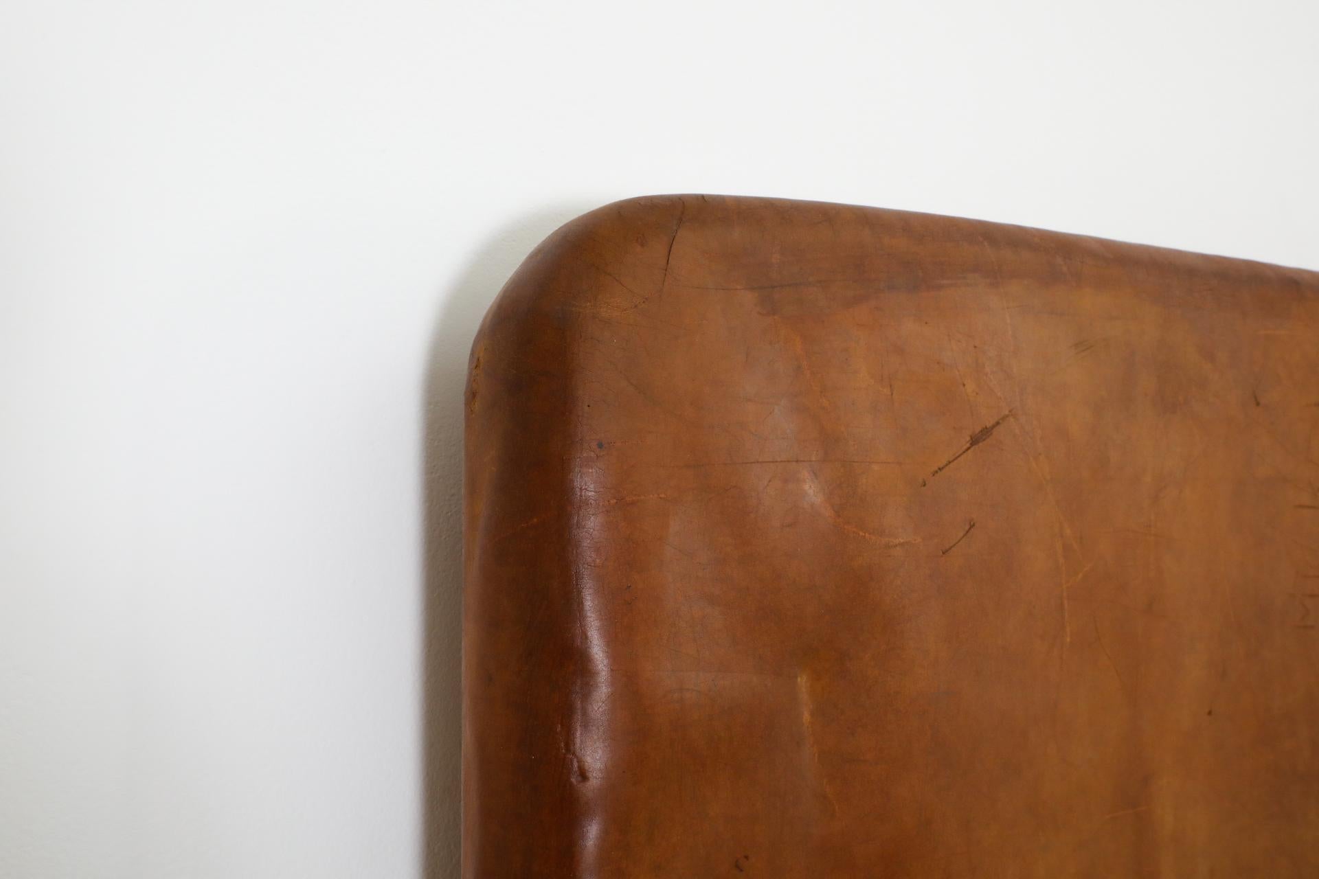 Mid-Century Vintage Gymnastik-Teppich oder Kopfteil aus Leder im Angebot 1