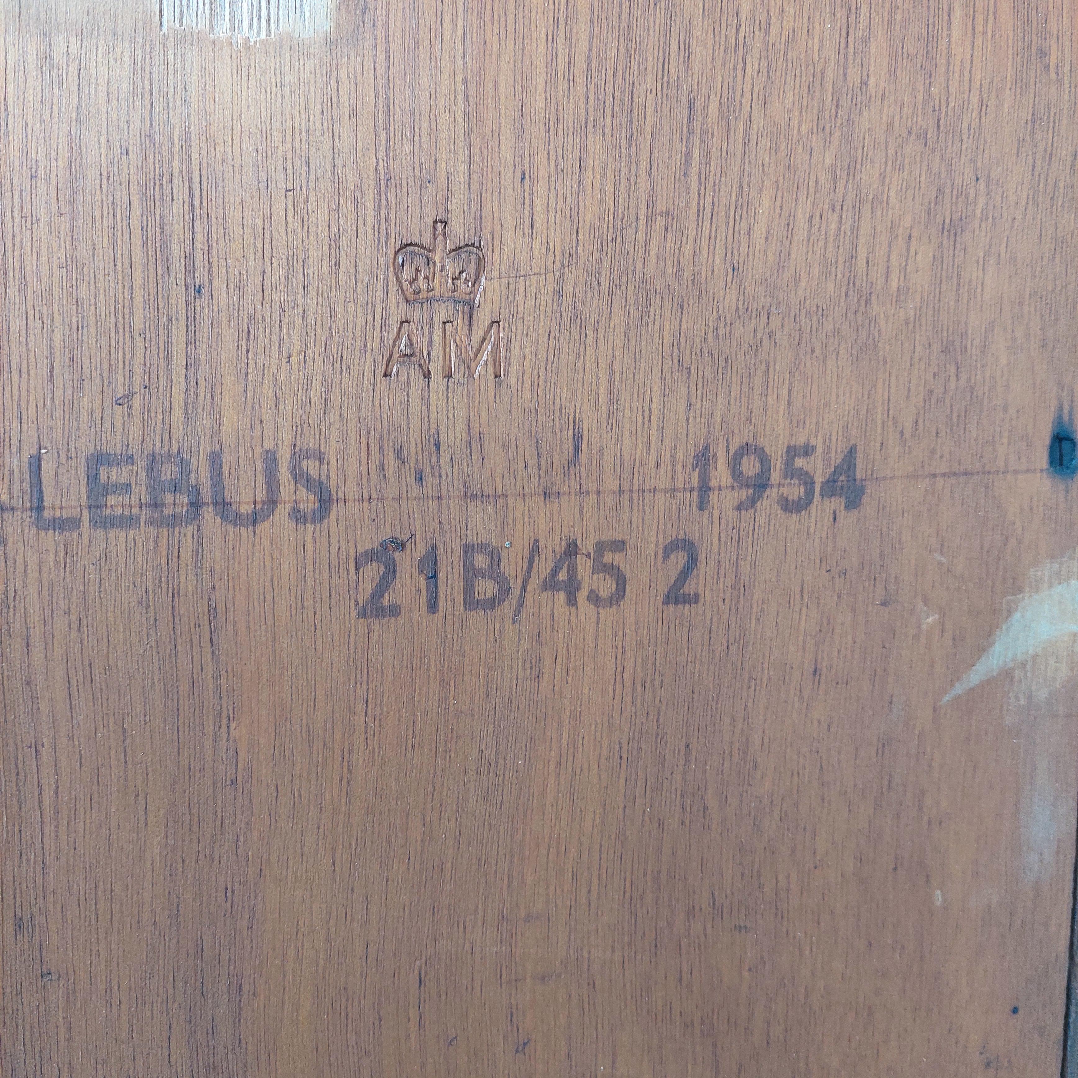 Mid Century Vintage Lebus Oak War Department Chest of Drawers, 1950s 14