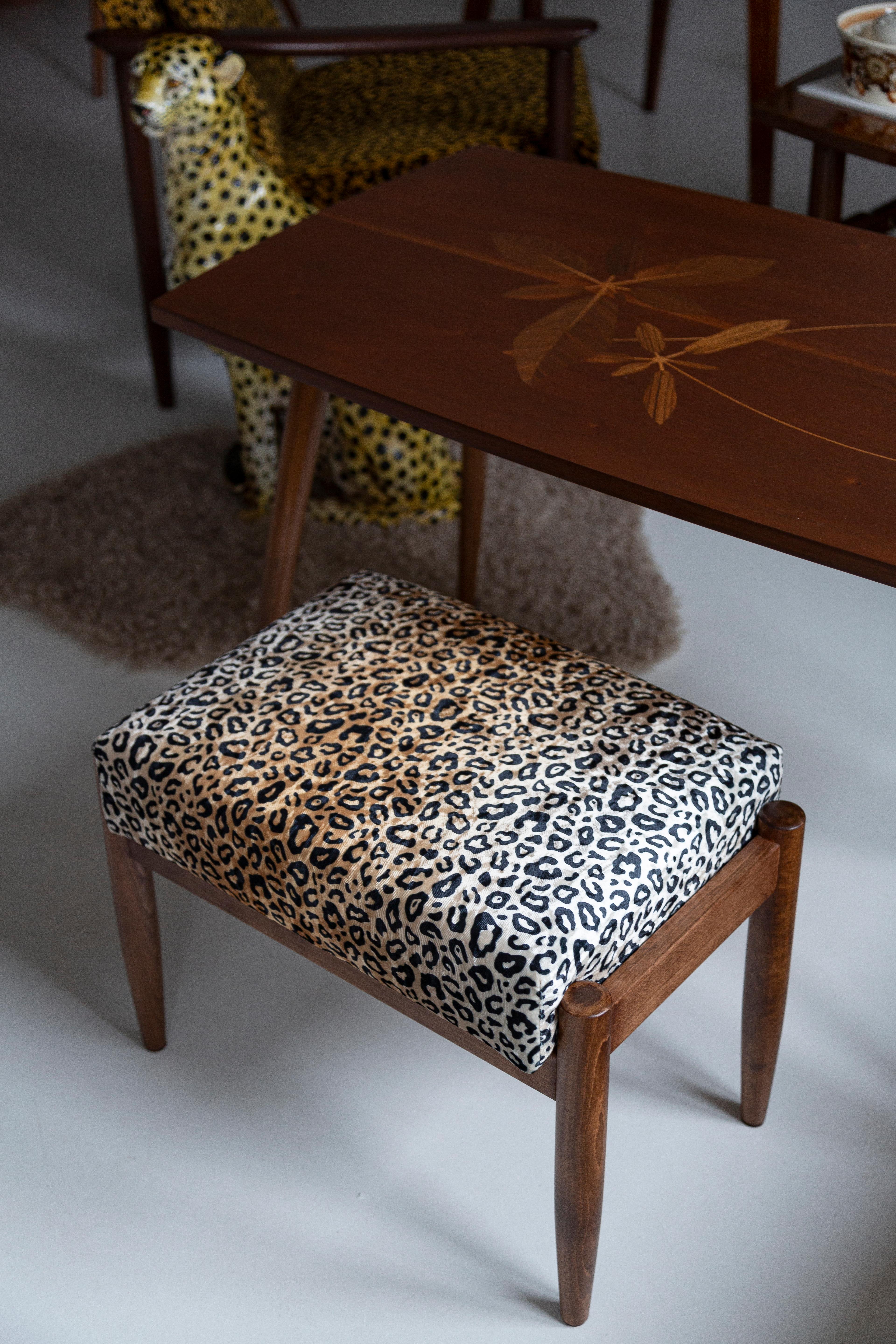 leopard print stool