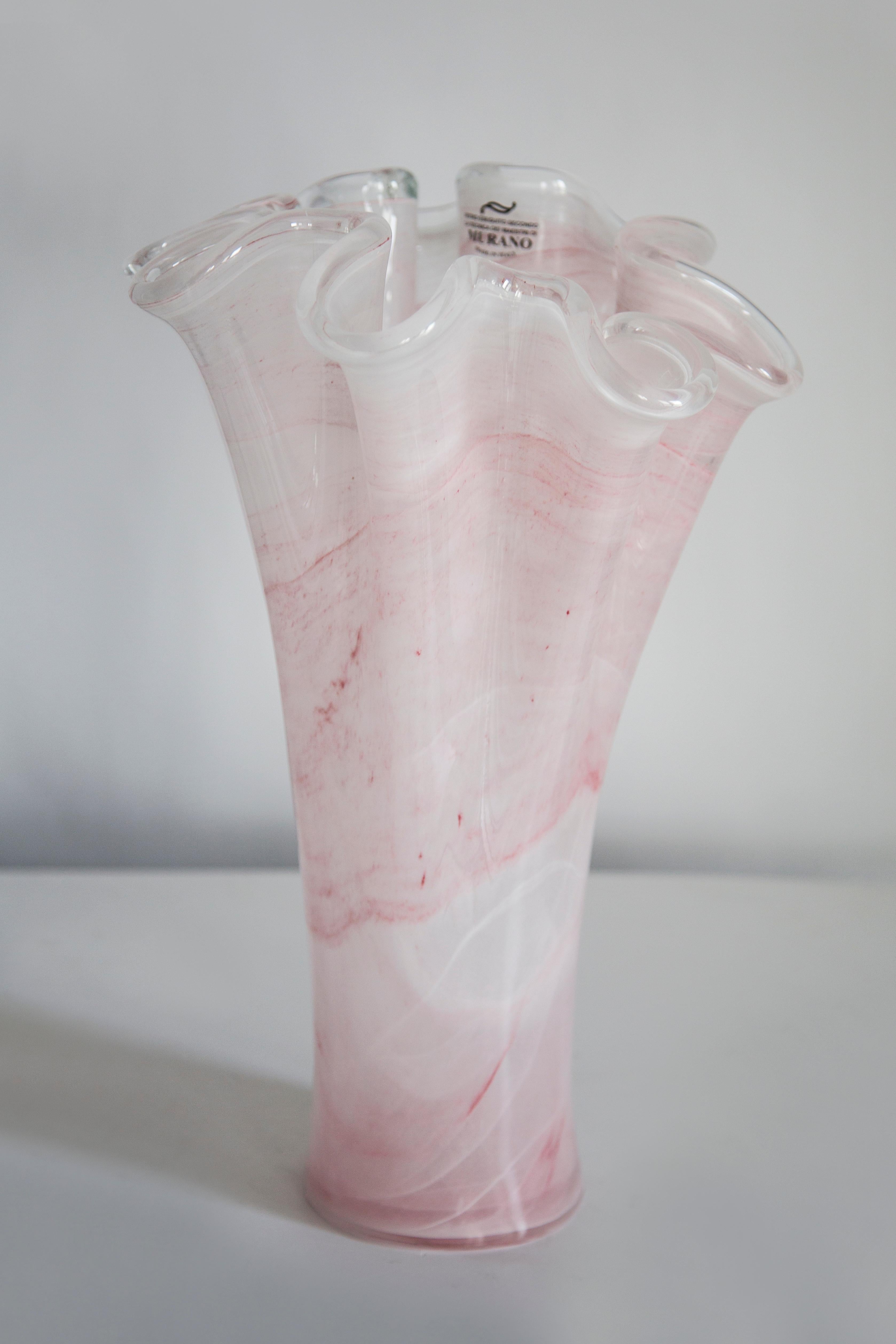 Vaso di vetro di Murano di metà secolo, Italia, anni 2000 In condizioni ottime in vendita a 05-080 Hornowek, PL