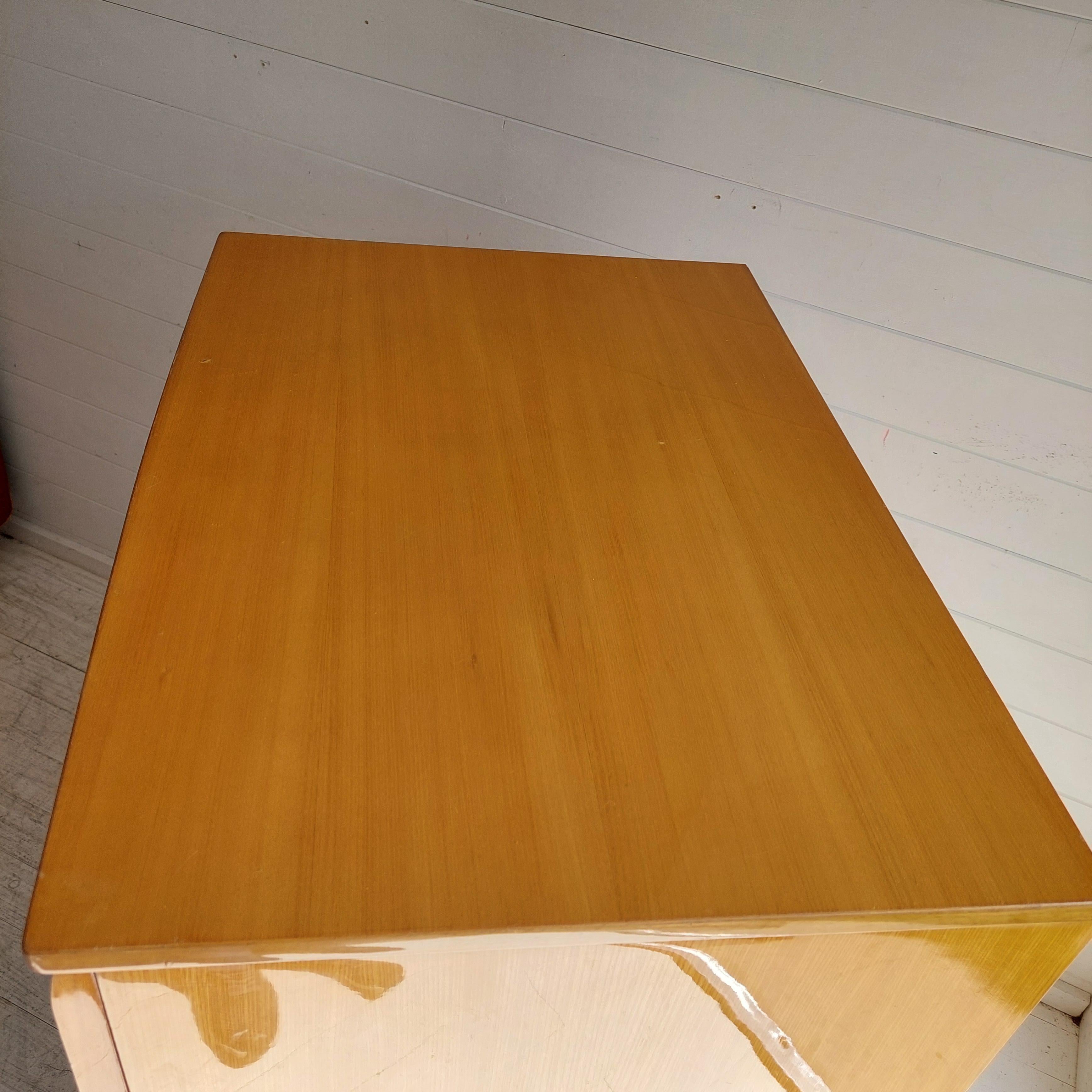 Mid Century Vintage Maple Lacquered Tallboy Chest of Drawers by Meredew, 1960s 7