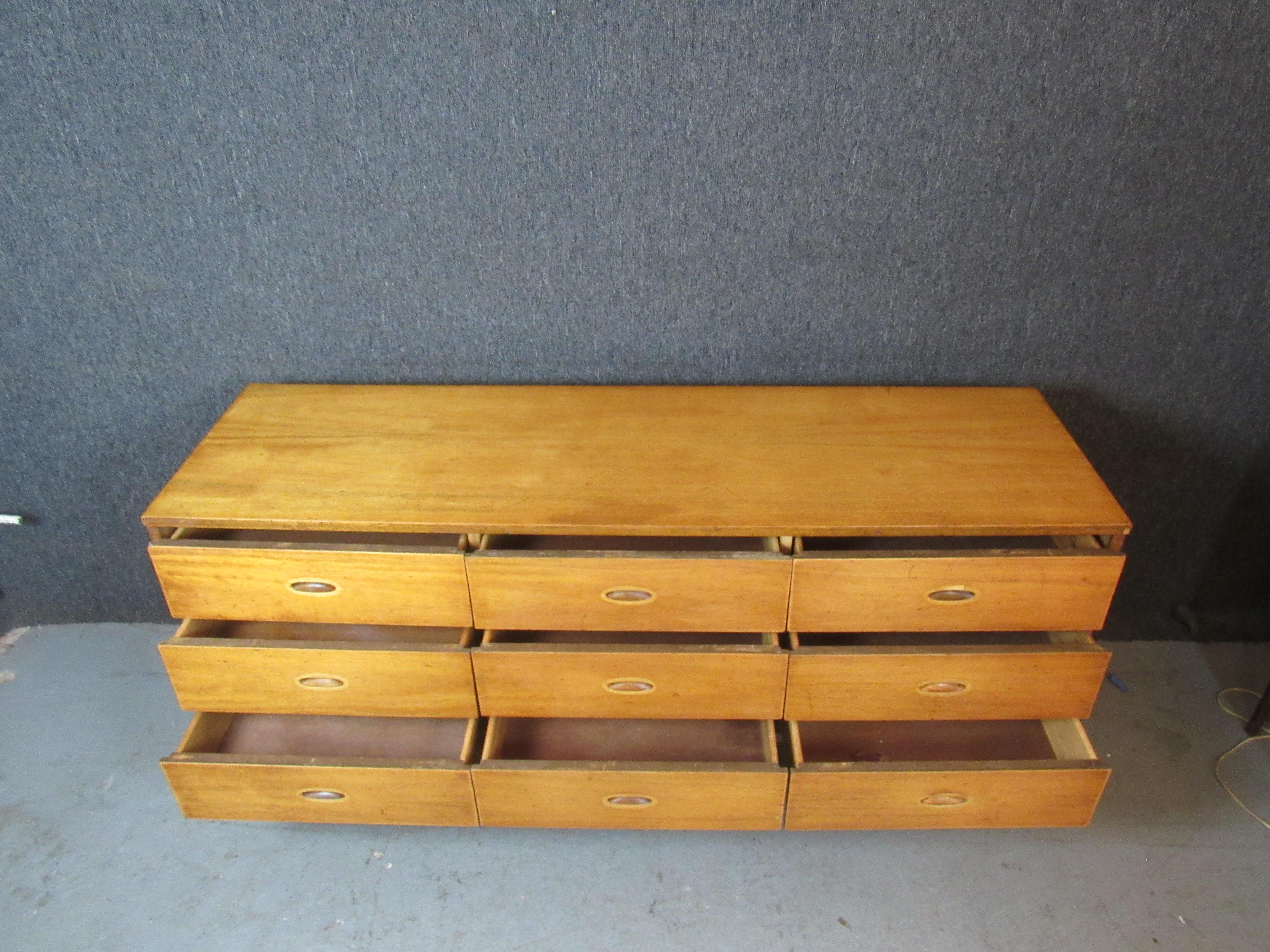 Mid-Century Modern Mid-Century Vintage Maple Dresser by Dixie Furniture For Sale