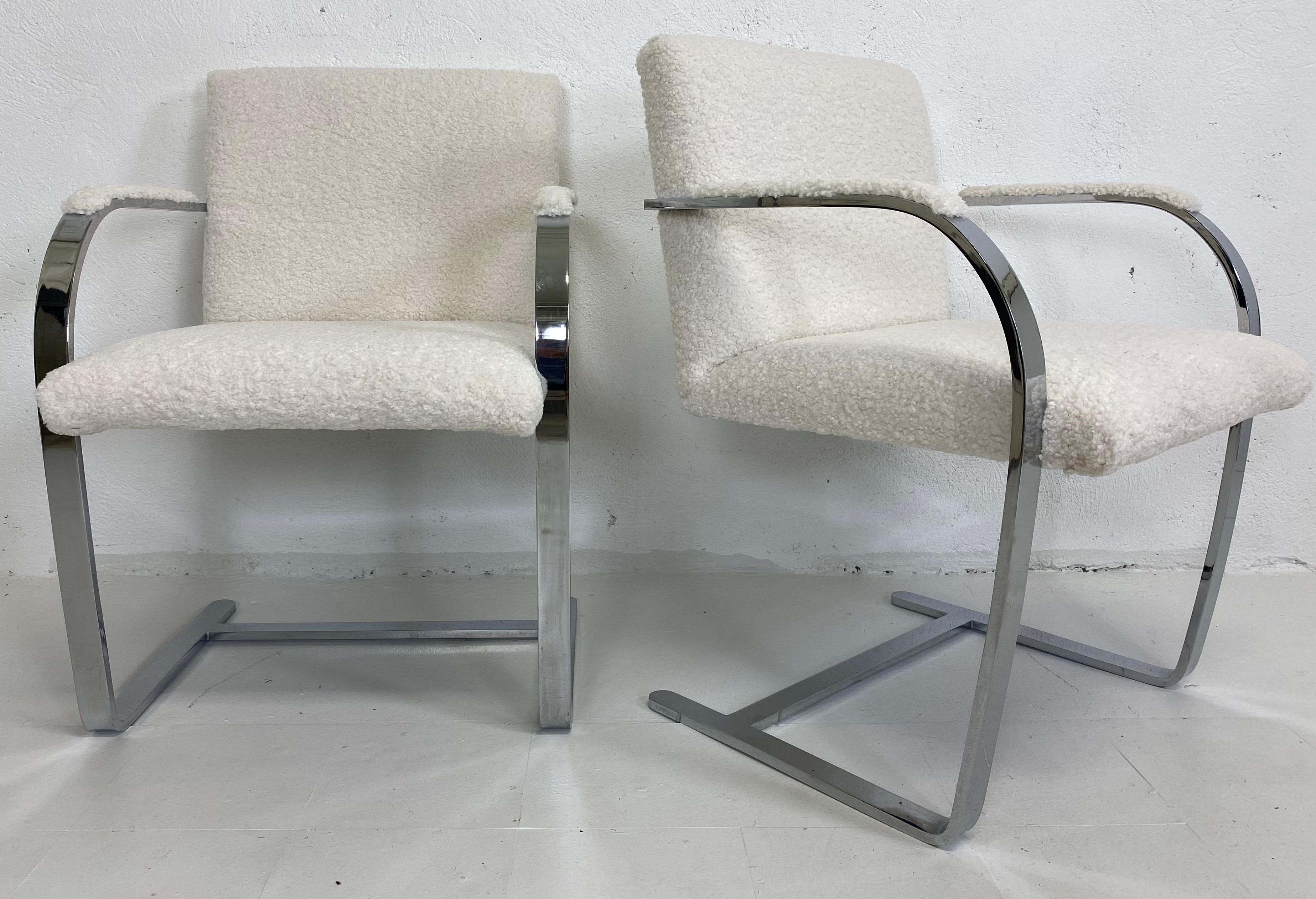American Mid century vintage Mies Van Der Rohe Brno chairs by Knoll For Sale
