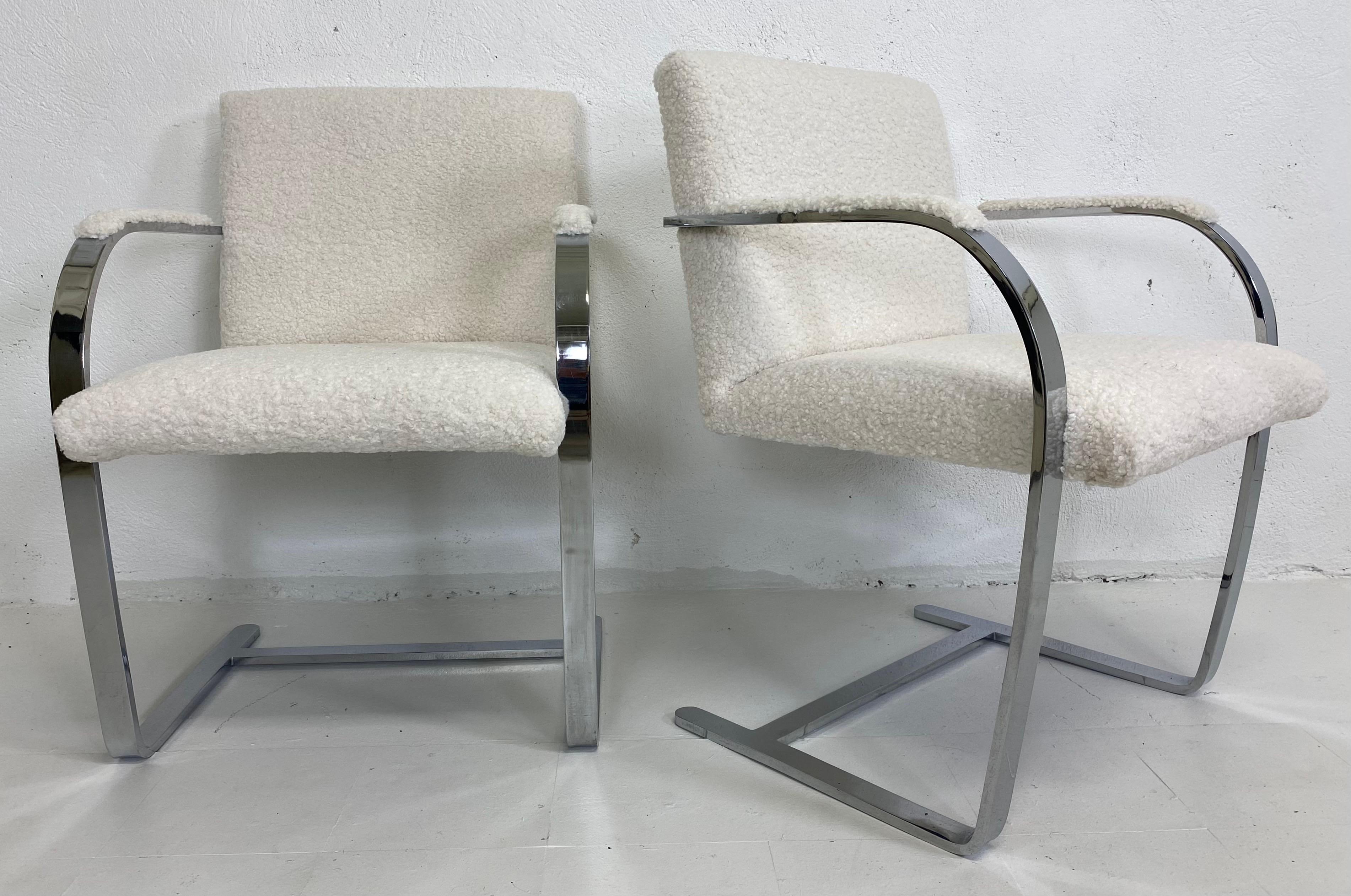 Mid-20th Century Mid century vintage Mies Van Der Rohe Brno chairs by Knoll For Sale