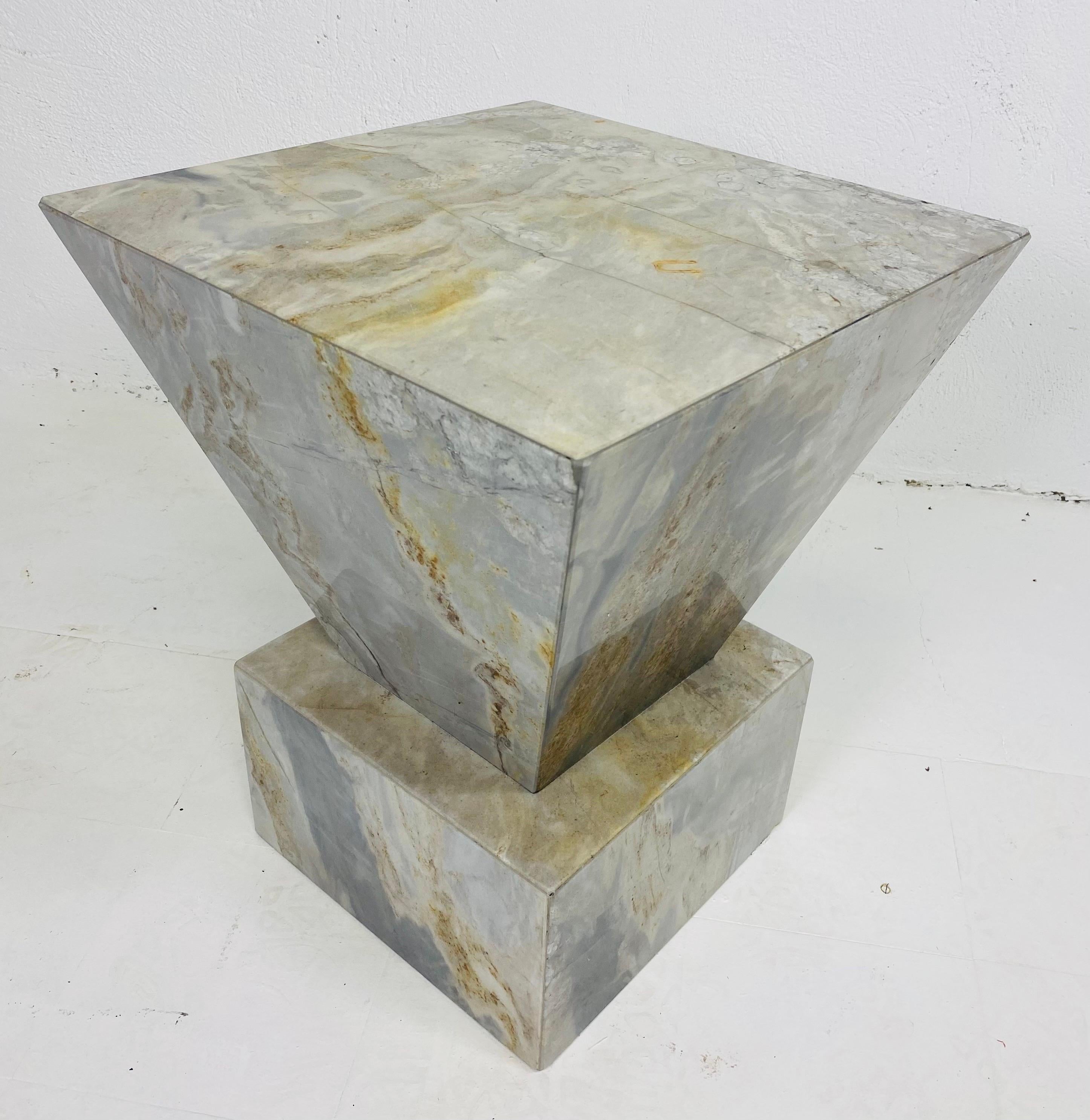 Midcentury Vintage Modern Marble Pedestal / Table For Sale 4
