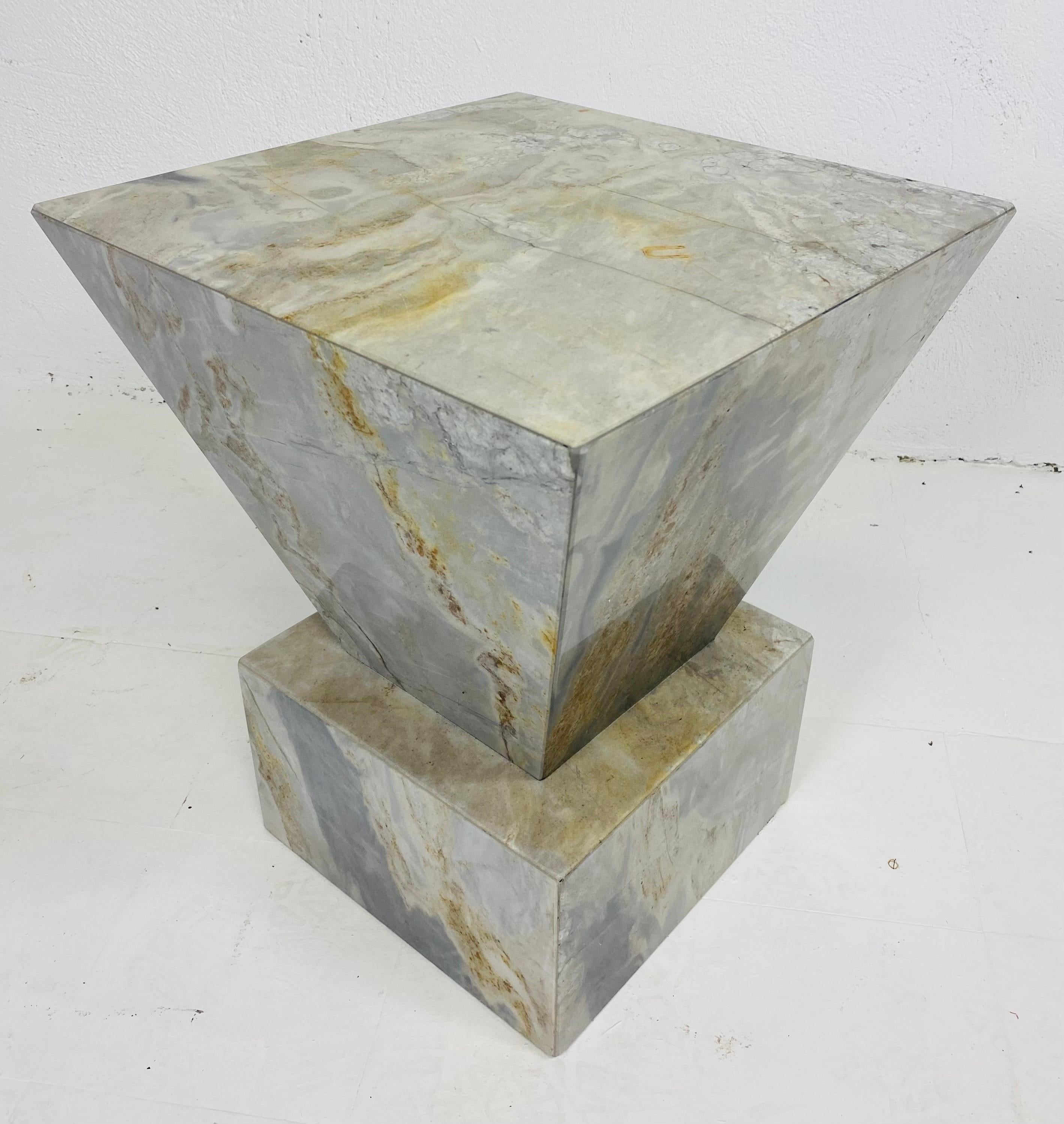 Midcentury Vintage Modern Marble Pedestal / Table In Good Condition For Sale In Allentown, PA
