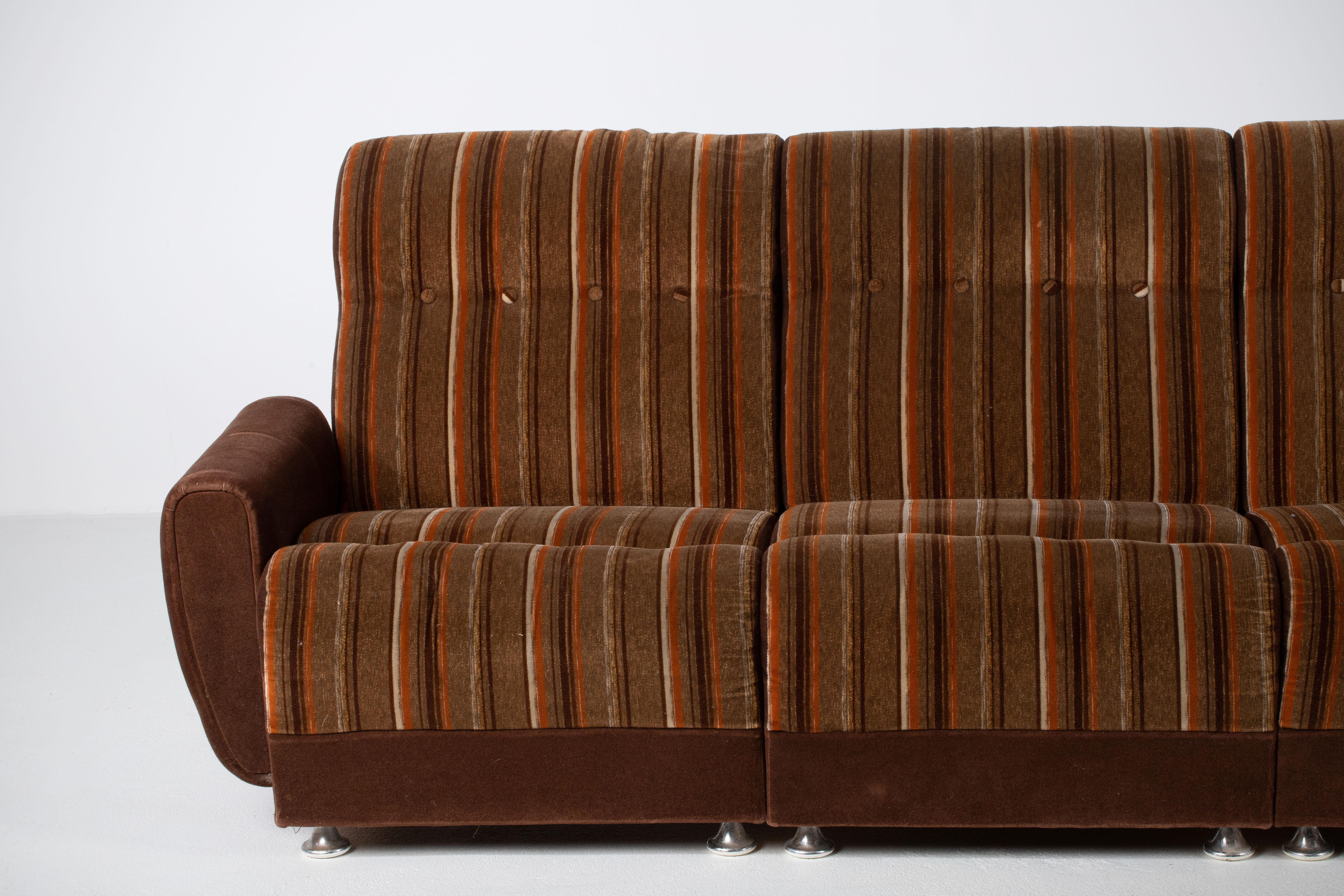 Mid-Century Vintage Modular Sectional Sofa Suite, 1970 For Sale 2