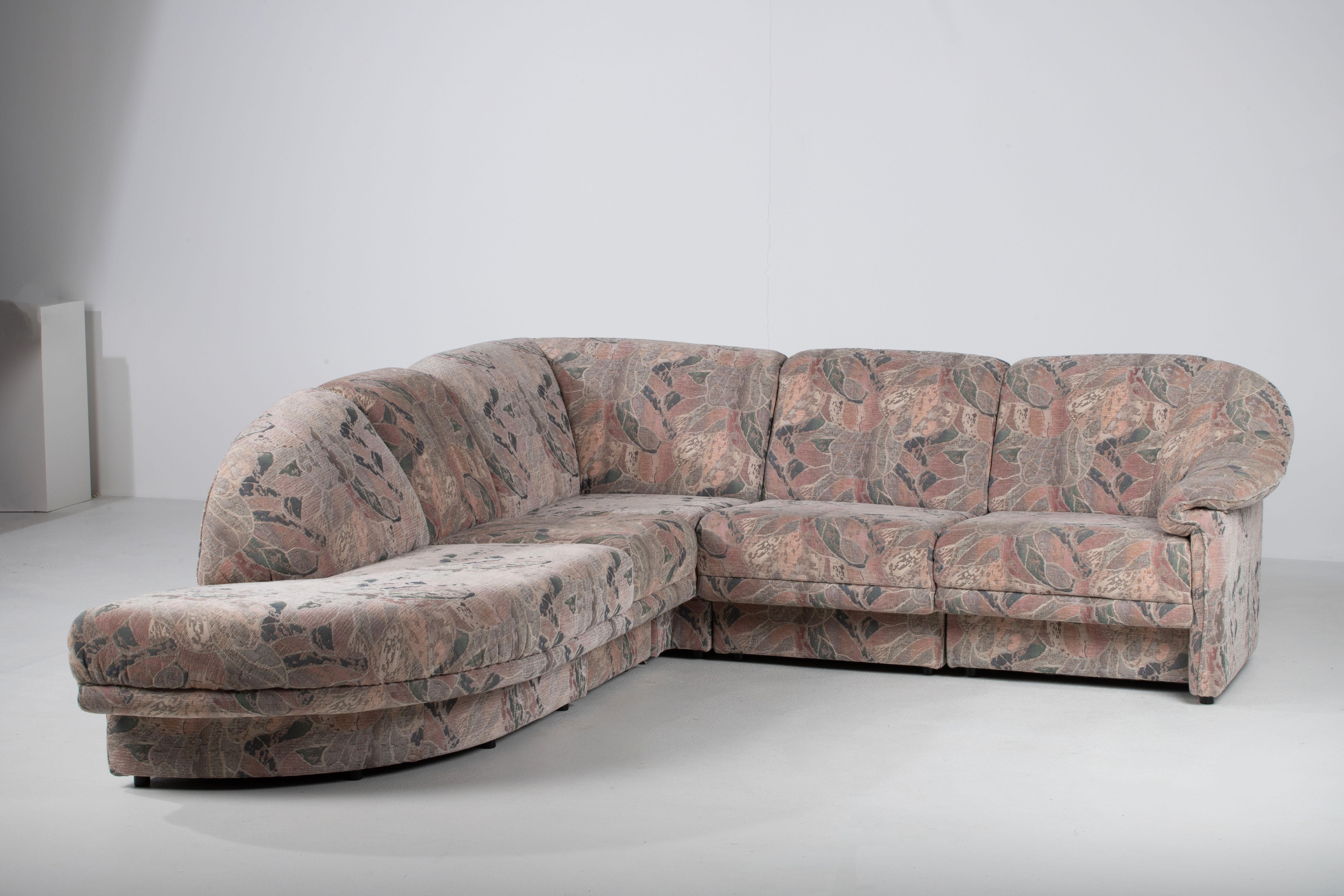 Mid-20th Century Mid-Century Vintage Modular Sectional Sofa Suite, France, 1960 For Sale