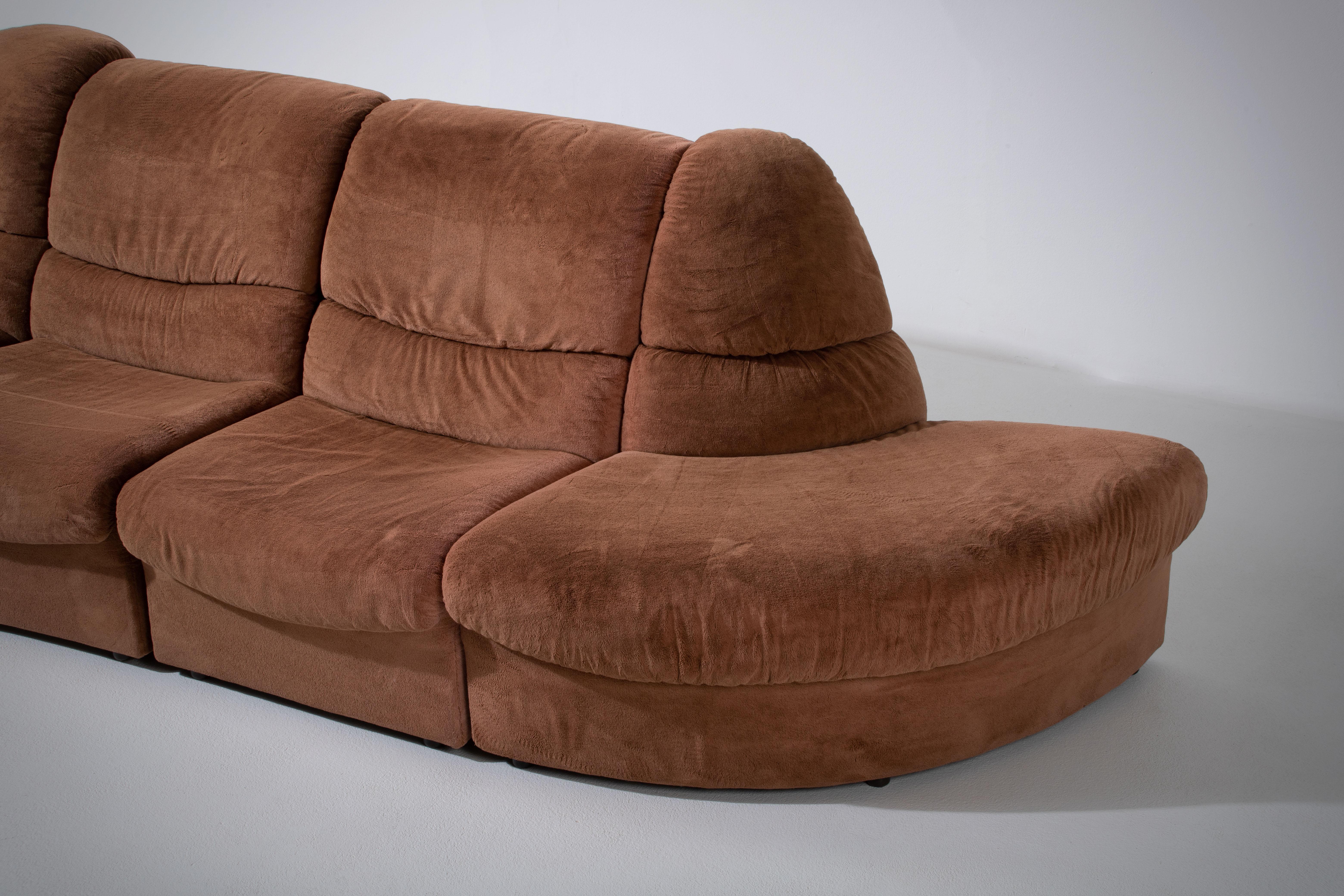 Mid-Century Modern Mid-Century Vintage Modular Sectional Sofa Suite, France, 1970 For Sale