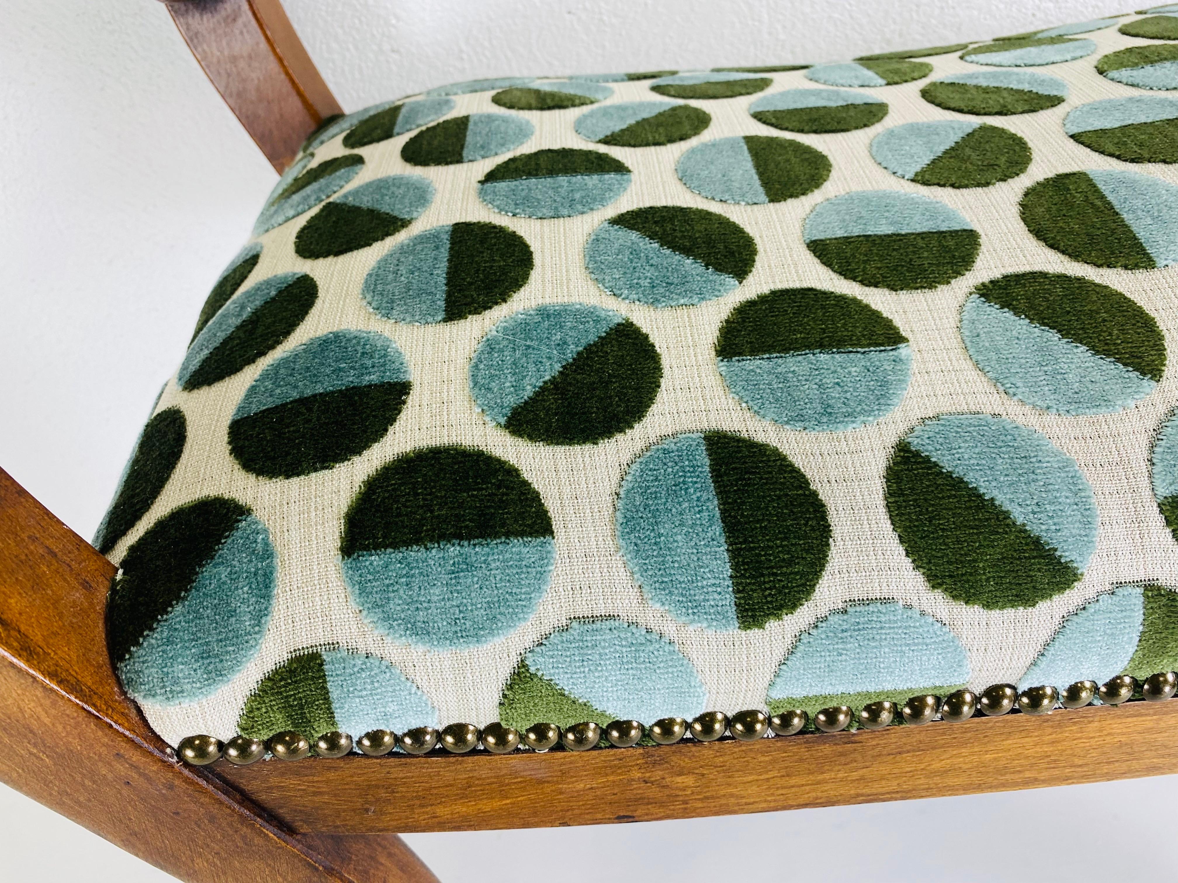 Mid-20th Century Mid century vintage newly upholstered Italian bench