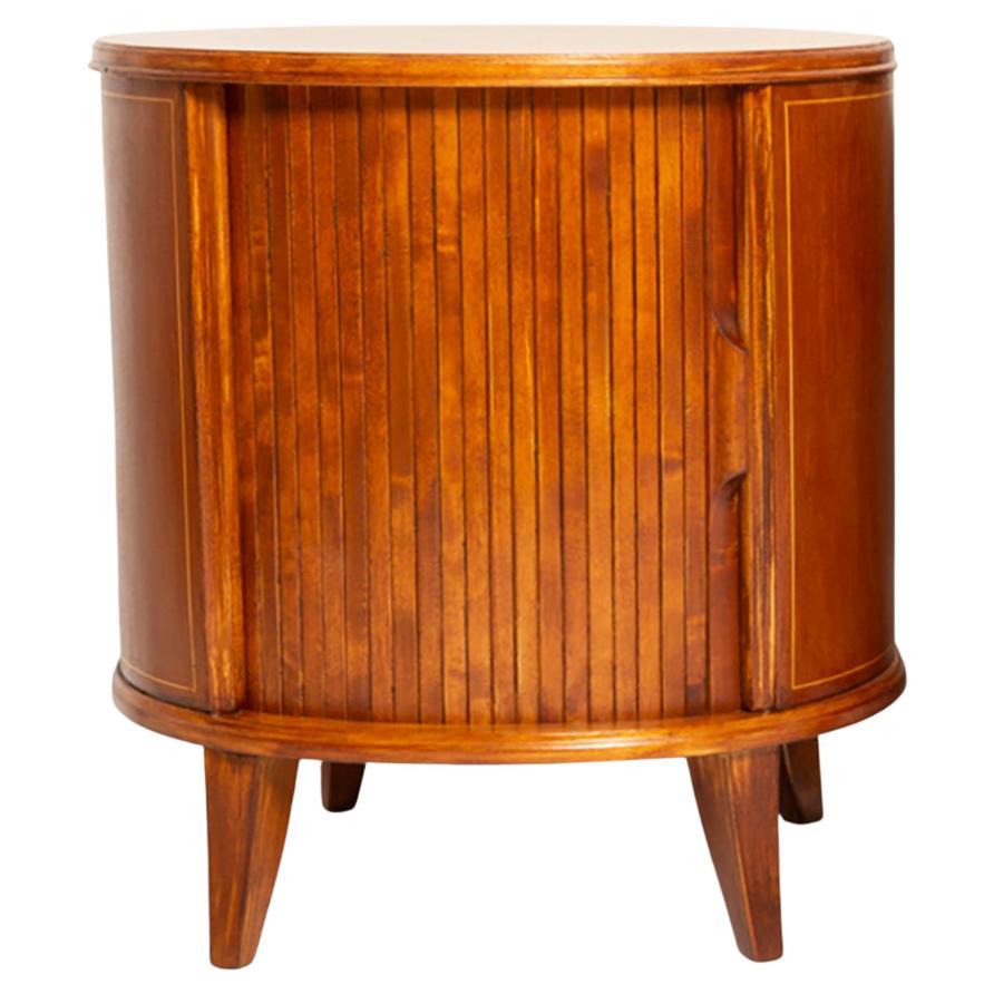 Mesilla de Noche Vintage de Mediano Siglo, Madera de Haya, Europa, Años 60
